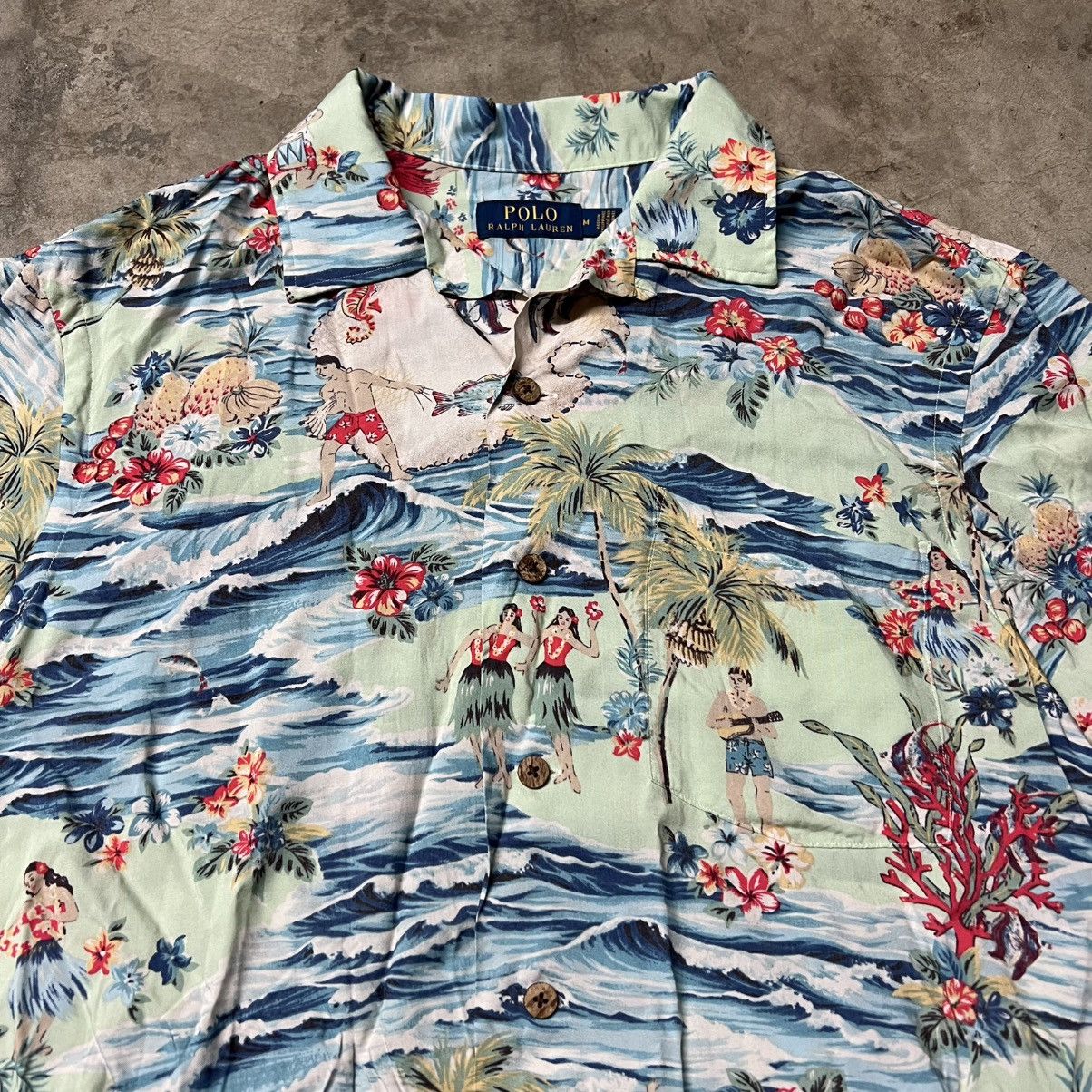 Polo Ralph Lauren × Ralph Lauren Polo Ralph Lauren Beach/Surfing Print Hawaiian Shirt Size US M / EU 48-50 / 2 - 2 Thumbnail