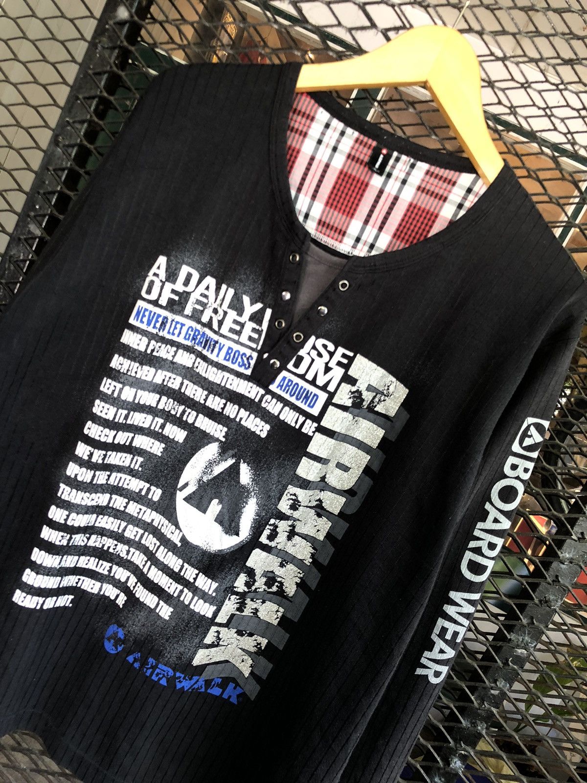 Japanese Brand JAPANESE AIRWALK POEM DOUBLE LAYER LONGSLEEVE Size US XL / EU 56 / 4 - 3 Thumbnail