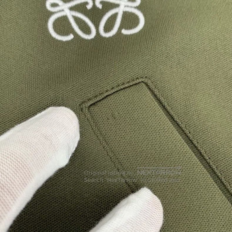 Loewe Loewe Dark Green Logo Embroidered Stand Collar Zip Long Sl Size S / US 4 / IT 40 - 8 Thumbnail