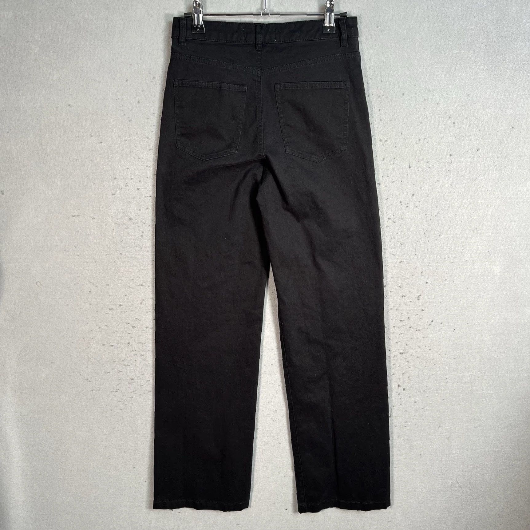 Mango Mango MNG High Waist Straight Leg Pants Womens Size 2 Black Mens Brand Mango Size 2 Regular Pants Chino Straight Jeans? Size 26" / US 2 / IT 38 - 2 Thumbnail