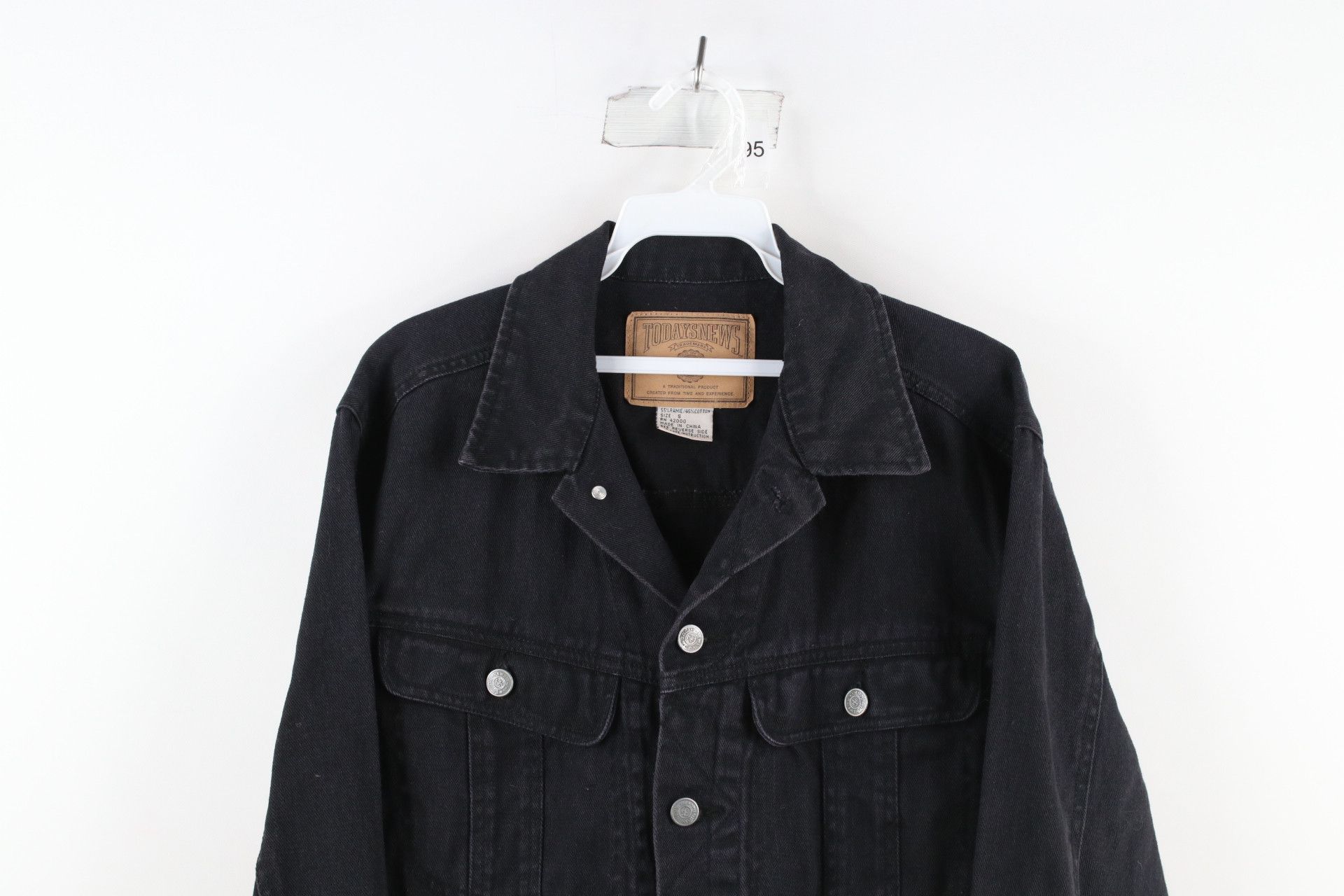 Vintage Vintage 90s Streetwear Faded Denim Jean Trucker Jacket Black Size US S / EU 44-46 / 1 - 2 Thumbnail