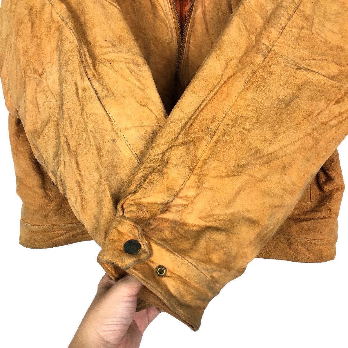 Vintage 🔥Vtg Biker Leather Jacket Ashville Inspire CP Company Size US L / EU 52-54 / 3 - 13 Thumbnail