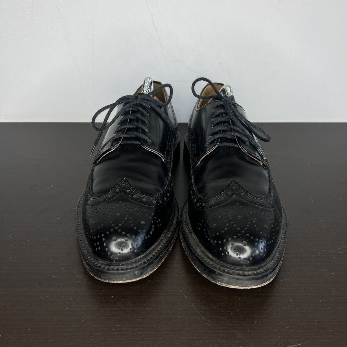 Designer HENRY LLOYD BOURTON DERBY BROGUE BLACK LEATHER HUDSON SHOES Size US 10 / EU 43 - 3 Thumbnail