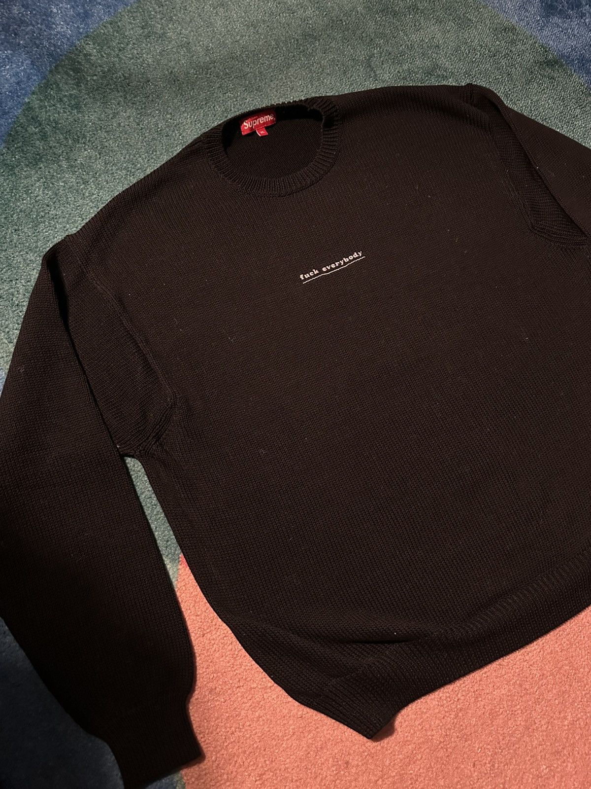 Supreme Supreme Fuck Everybody Sweater SS19 Size US XL / EU 56 / 4 - 2 Thumbnail