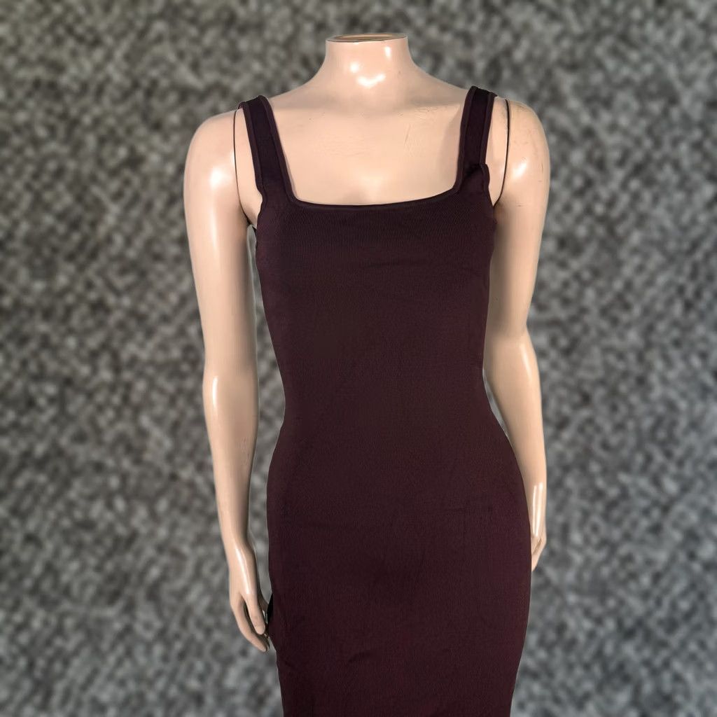 Cos COS Dress Womens S Purple NEW Women Knitted Tube Bodycon Burgundy Sleeveless Size S / US 4 / IT 40 - 1 Thumbnail