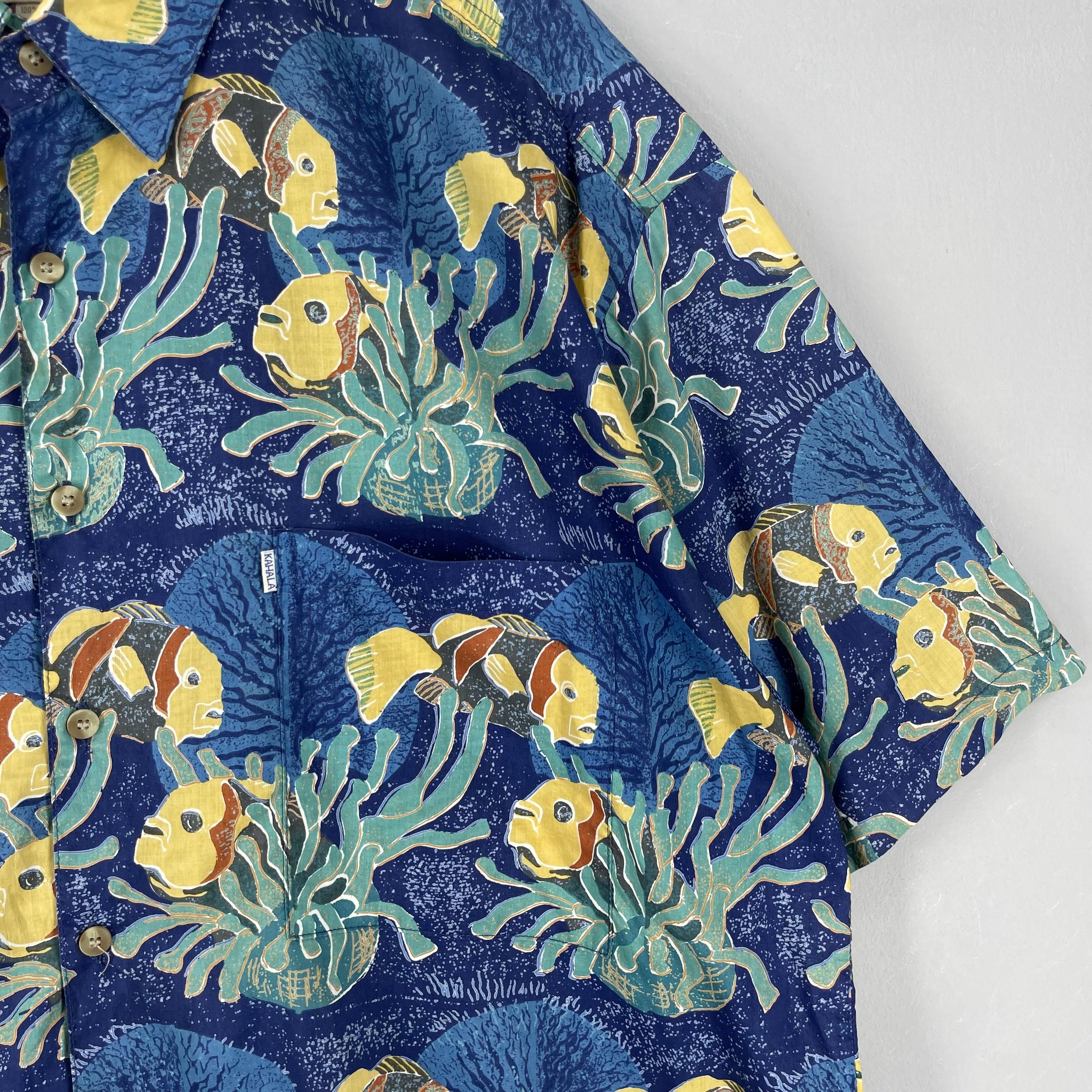 Vintage Vintage KAHALA Hawaiian Ocean Marine Wildlife Motive Shirt Size US XL / EU 56 / 4 - 3 Thumbnail