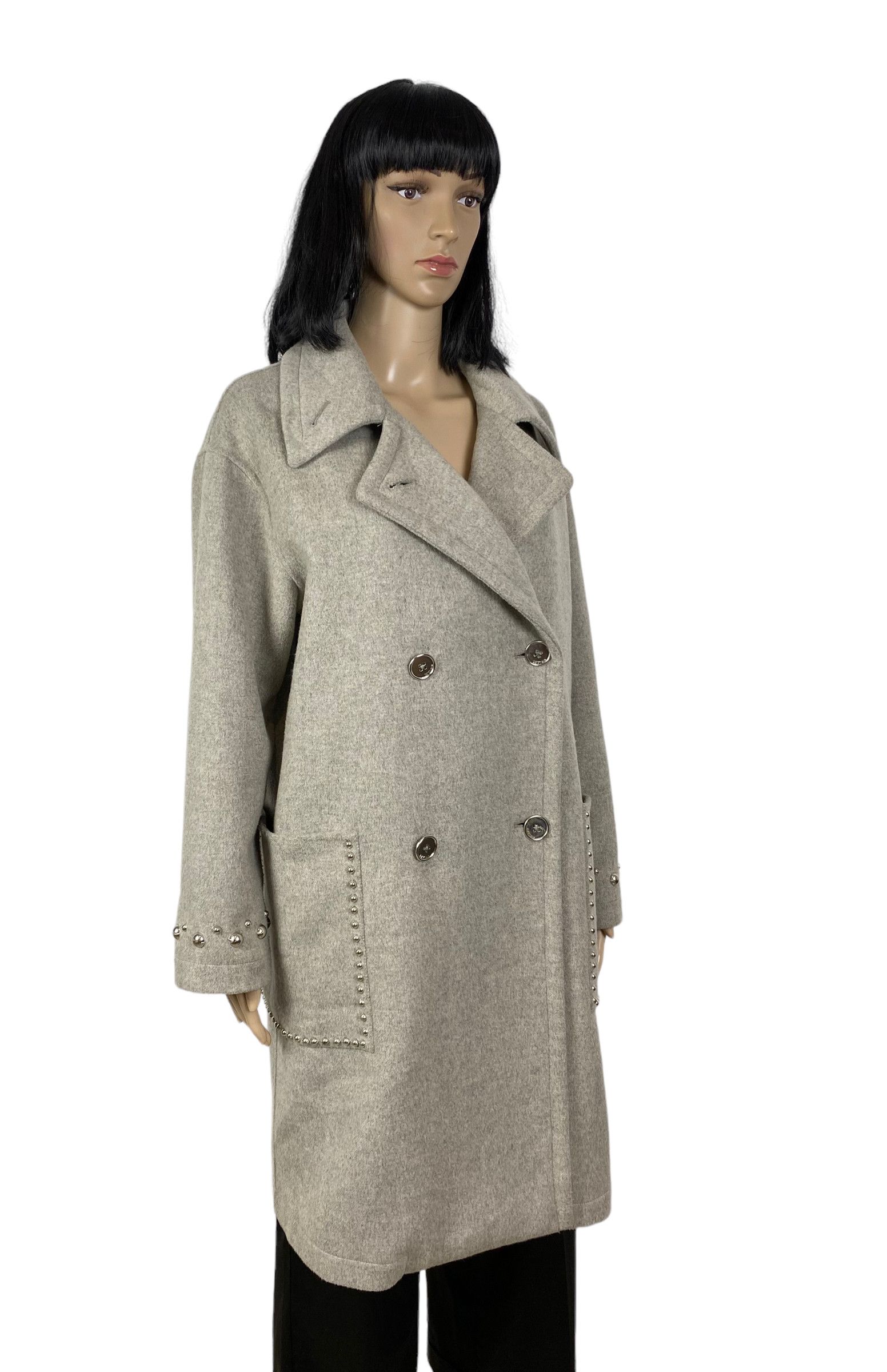 TWINSET twin-set double-breasted wool coat decorated size S Size S / US 4 / IT 40 - 2 Thumbnail