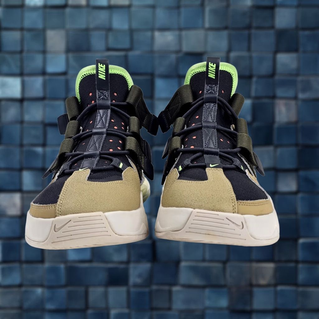 Nike Nike Air Edge 270 Athletic Trainer Shoe Men 12.5 Olive Green Black Mid Top EUC Size US L / EU 52-54 / 3 - 1 Thumbnail