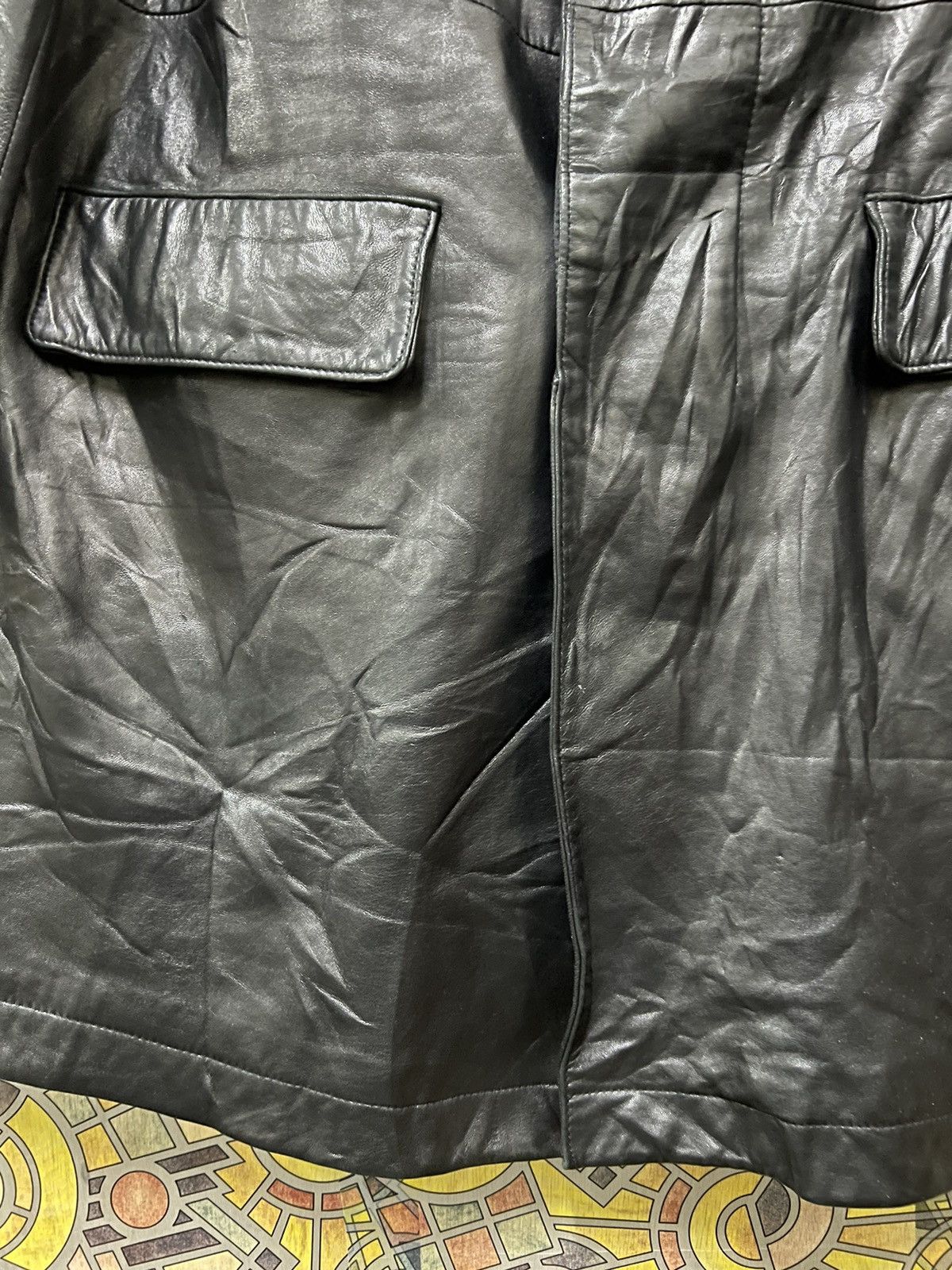 Japanese Brand × Leather VISARUNO Leather Balmac Coat Spring Trench Long Coat Luxury Size US M / EU 48-50 / 2 - 11 Thumbnail
