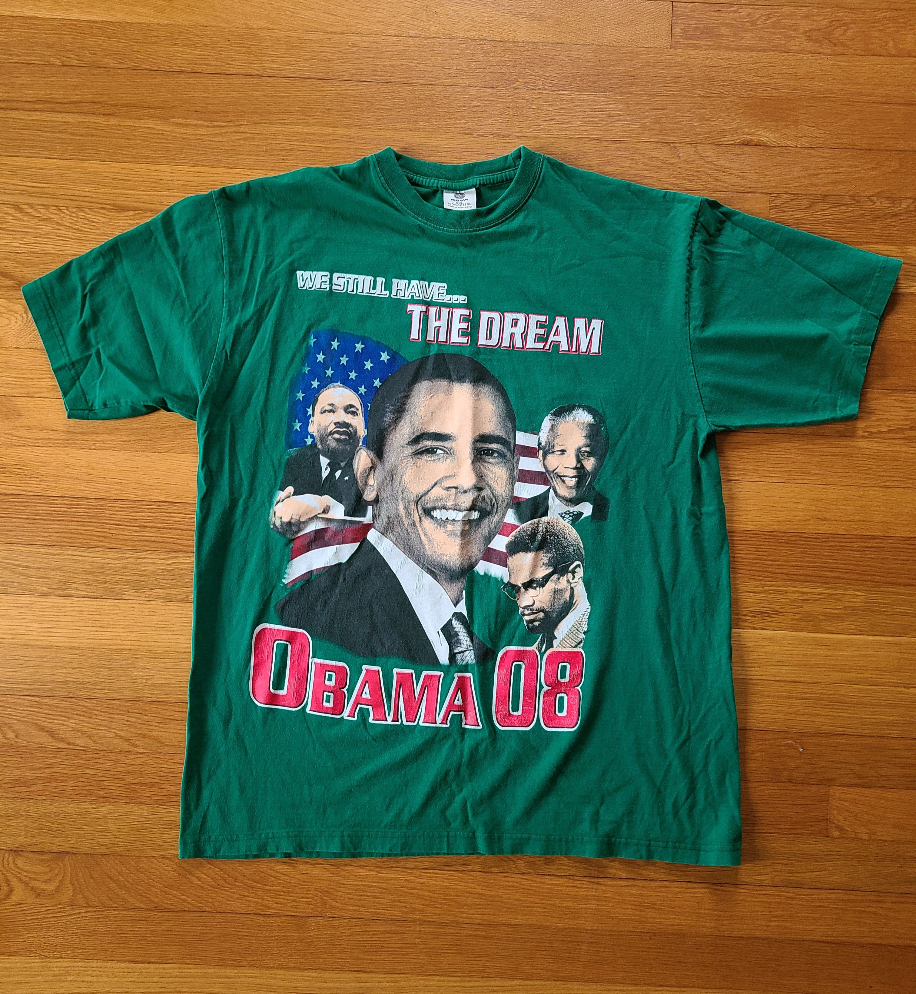 Nutmeg × Rap Tees × Vintage We Still Have The Dream Obama 08 Campaign Shirt 🇺🇸 Size US XXL / EU 58 / 5 - 1 Thumbnail