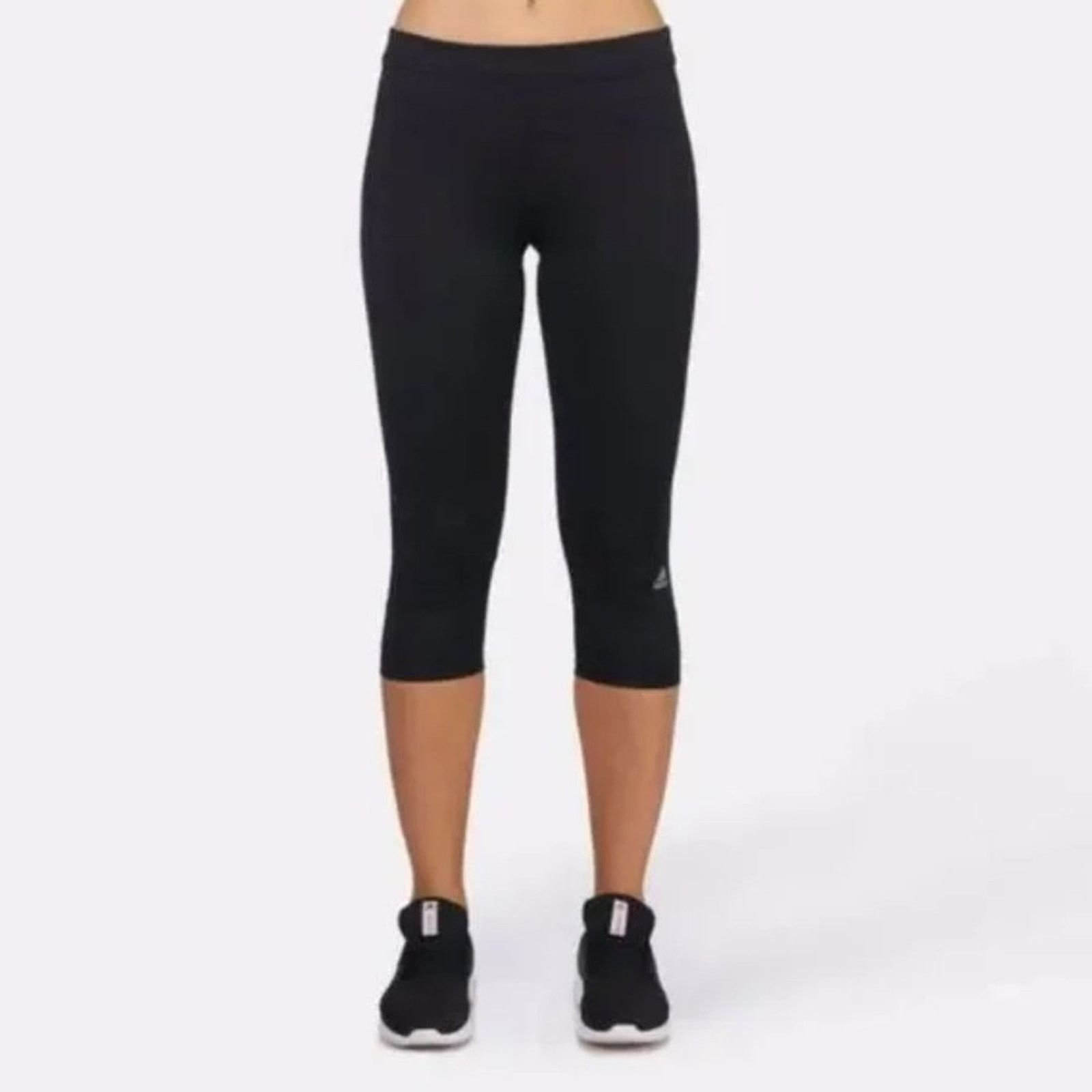 Adidas ADIDAS AdiZero Black Compression Crop Leggings Sz Sm Size 26" / US 2 / IT 38 - 1 Thumbnail