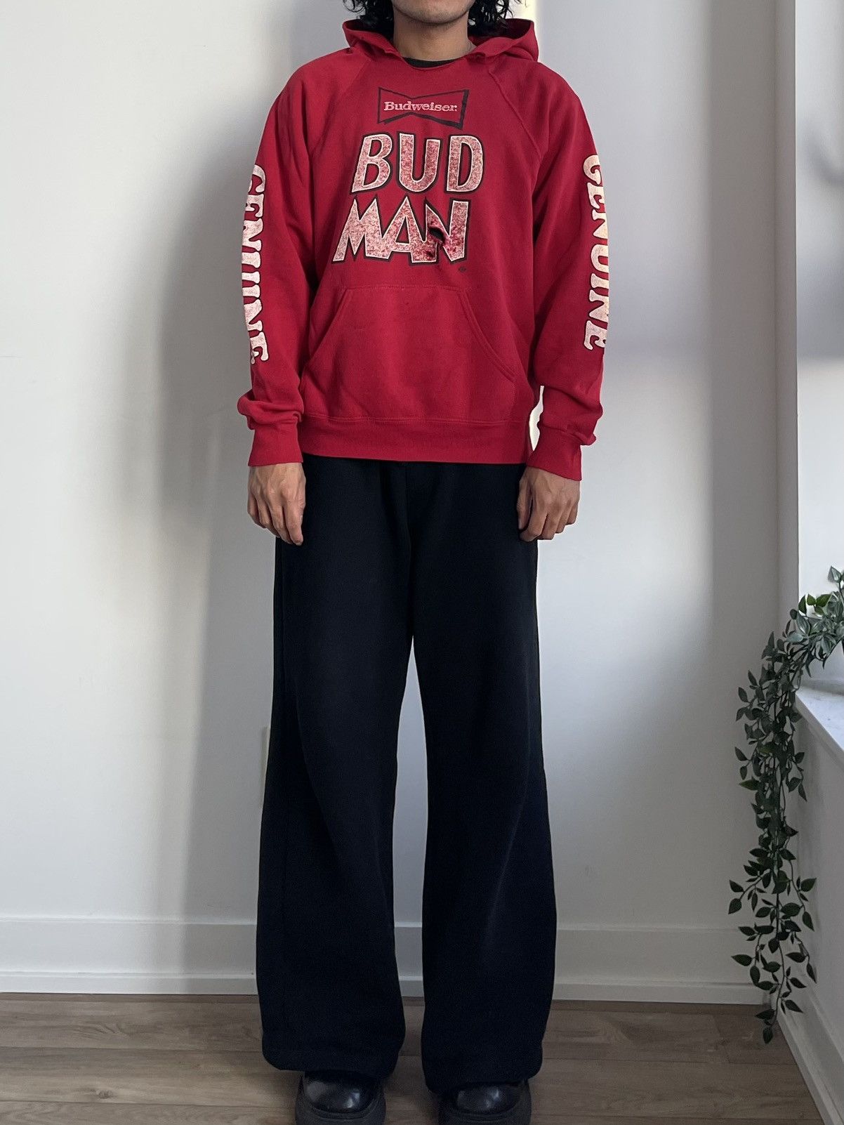 Budweiser VINTAGE 1980S "BUD MAN" BUDWEISER RAGLAN HOODIE Size US M / EU 48-50 / 2 - 2 Thumbnail