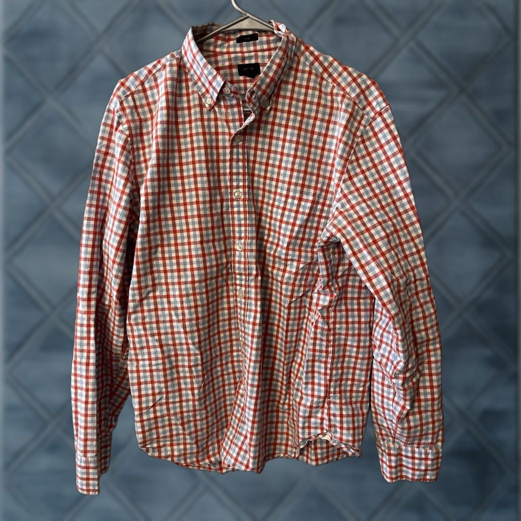 J.Crew J. CreW Men's Shirt Slim Fit Button-Down Multicolor Gingham Size Large Woven Size US L / EU 52-54 / 3 - 1 Thumbnail
