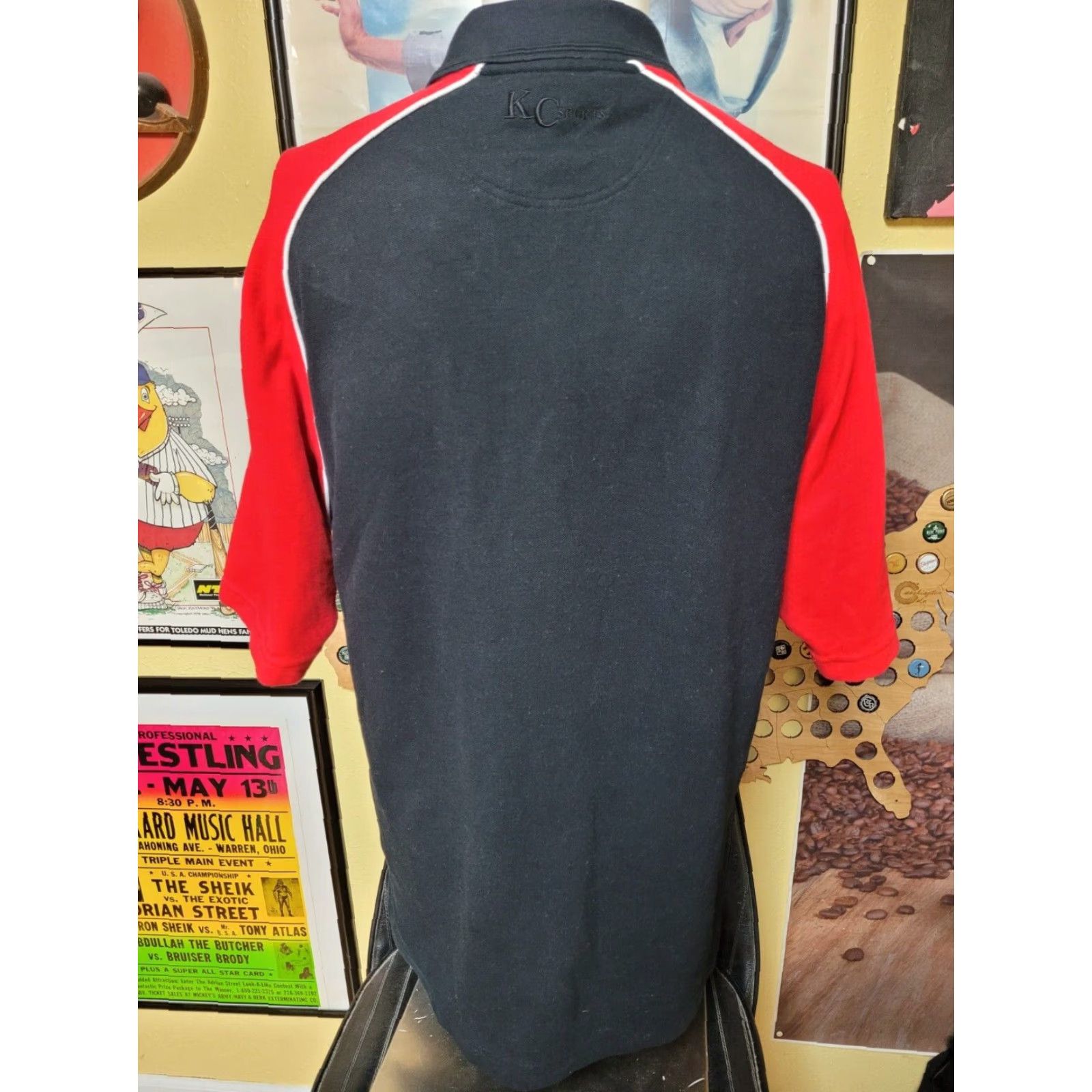 Vintage KC Sports Polo Shirt Mens M Black 100% Cotton Temple Bar Dublin Ireland Logo Polo Shirt Rugby Style Pub Bar NIAH 1840 Size US M / EU 48-50 / 2 - 3 Thumbnail