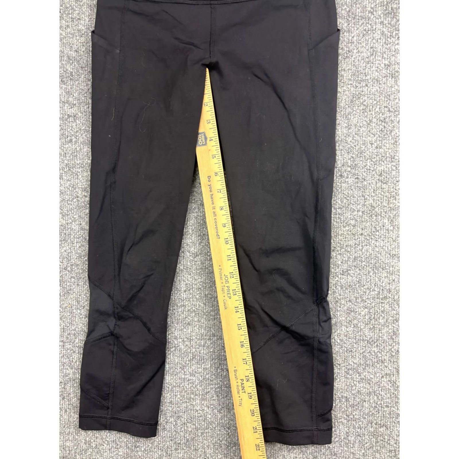 Lululemon Lululemon Pants Womens 4 Black Crop Leggings High Rise Side Pocket Yoga Running Gym Training Capri Legging Women Size 27" / US 4 / IT 40 - 4 Thumbnail