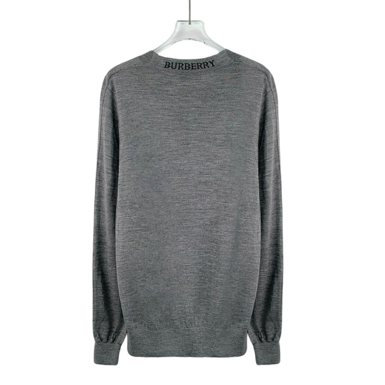 Burberry Burberry Grey Wool Round-Neck Long-Sleeved Knitwear Sweater Size US L / EU 52-54 / 3 - 7 Thumbnail