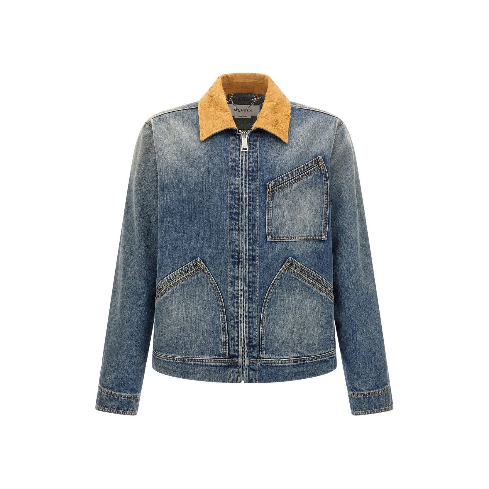 Alexander McQueen ALEXANDER MCQUEEN Blue Denim Jacket New & Authentic (Men's s Size US M / EU 48-50 / 2 - 1 Thumbnail