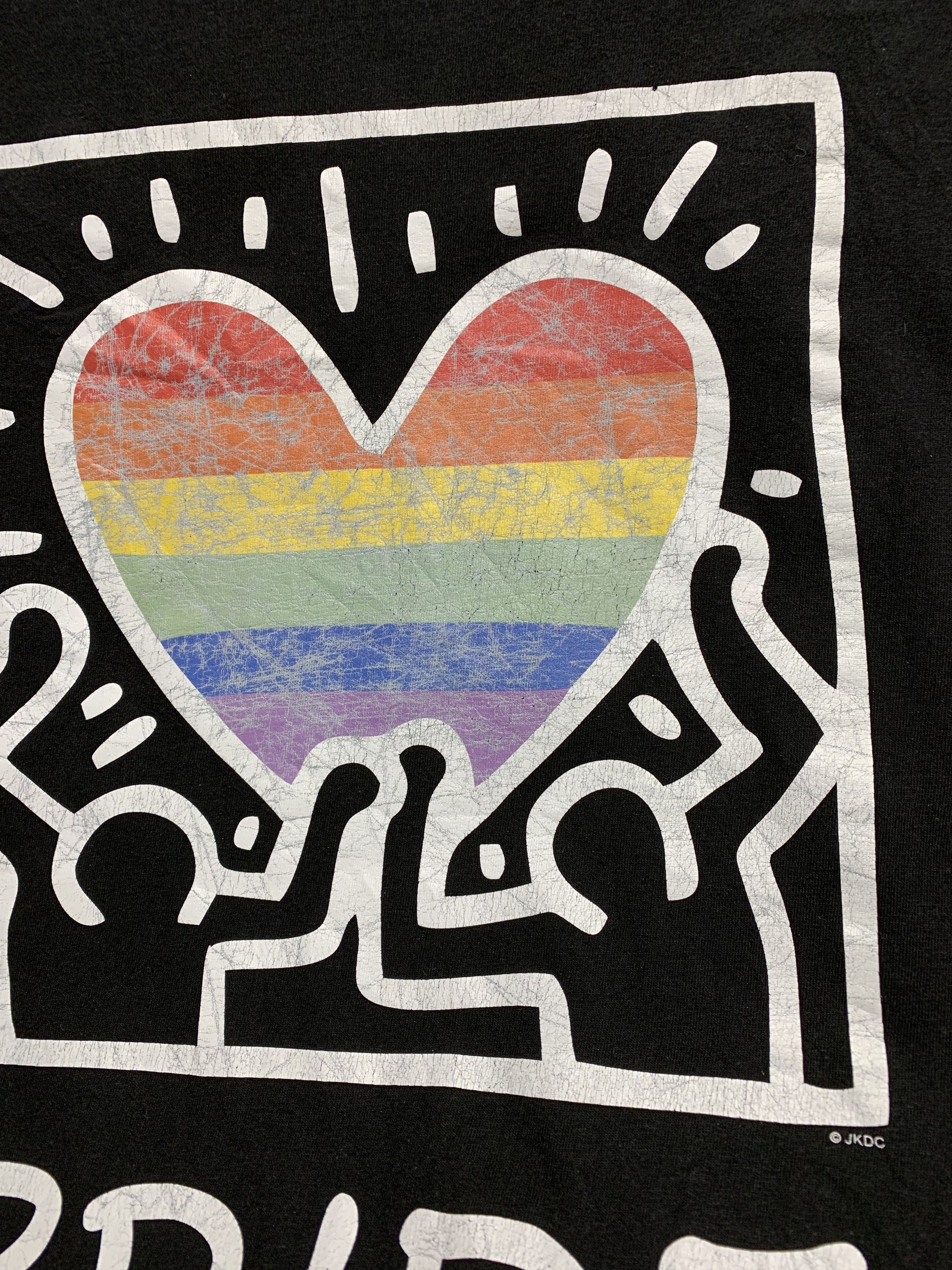Keith Haring Keith haring pride 🏳️‍🌈 LGBT heart black t-shirt M-L sz Size US L / EU 52-54 / 3 - 4 Thumbnail