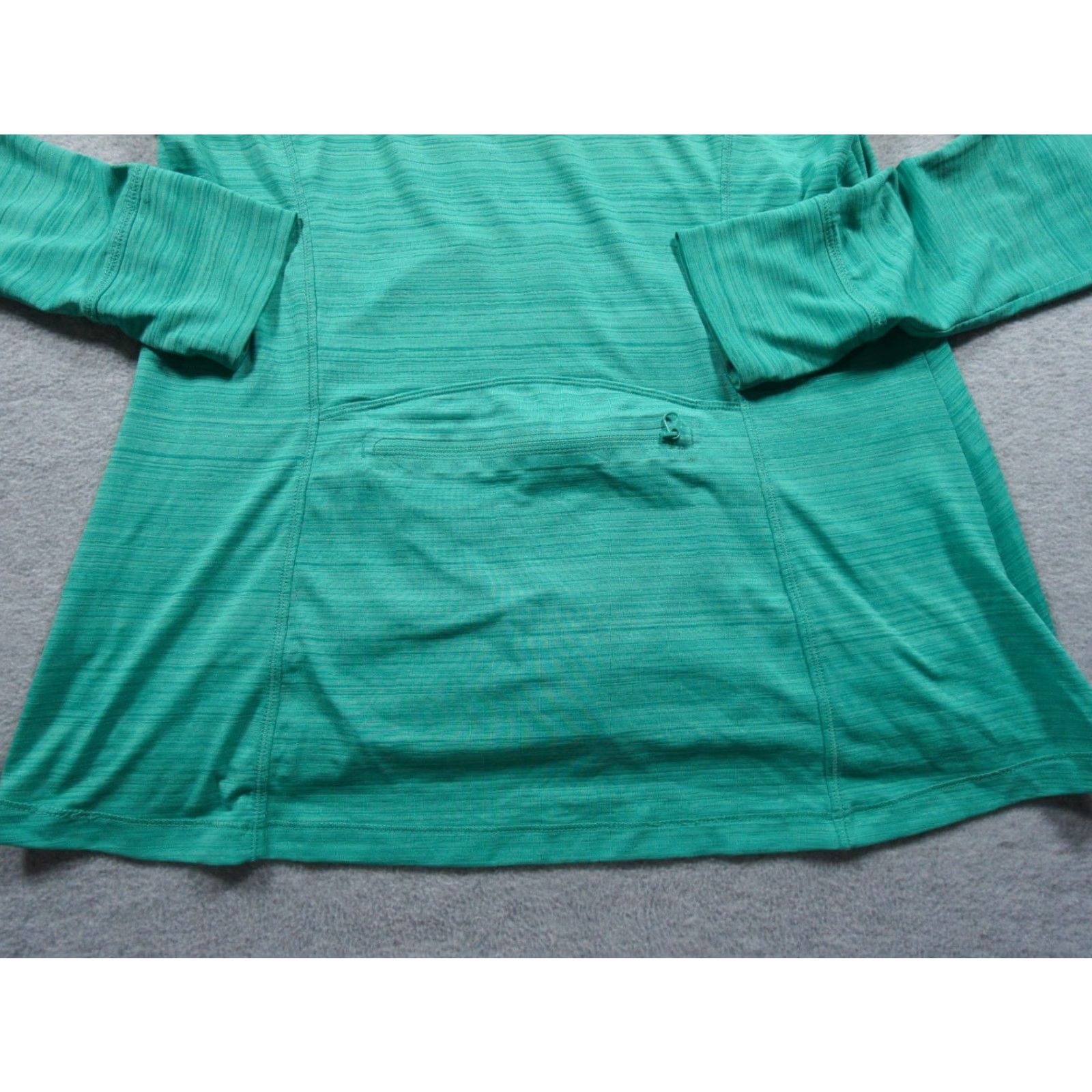 Athleta Athleta Hoodie Womens Large Petite Green Full Zip Activewear Hooded Pockets Stretch Solid LP Size L / US 10 / IT 46 - 6 Thumbnail