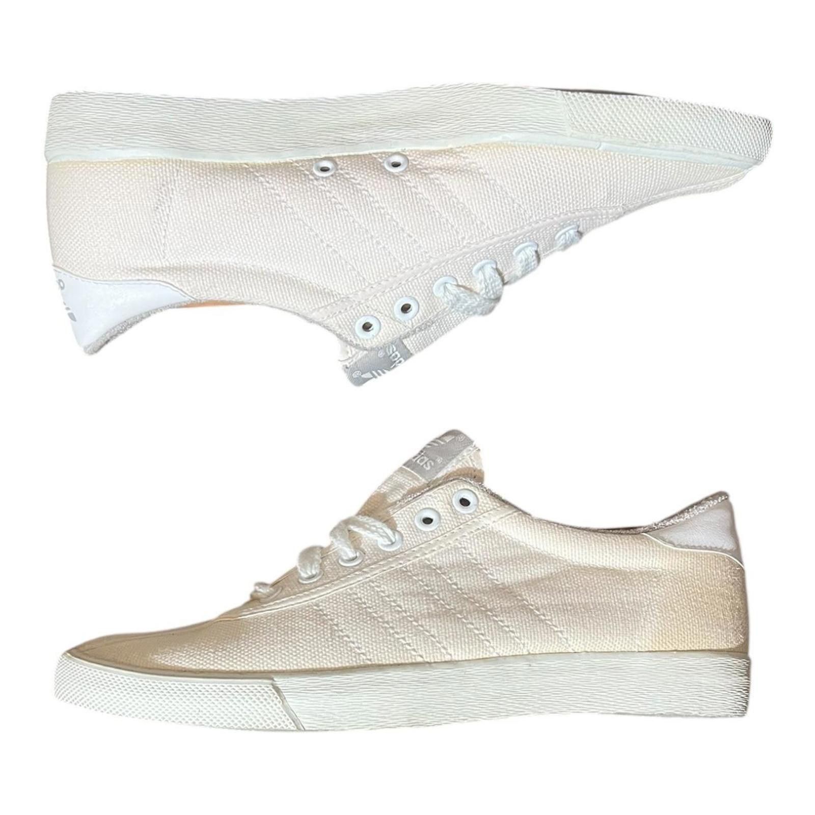 Adidas Vintage 70/80s Adidas White Canvas Tennis Shoe Size US 9 / IT 39 - 4 Thumbnail