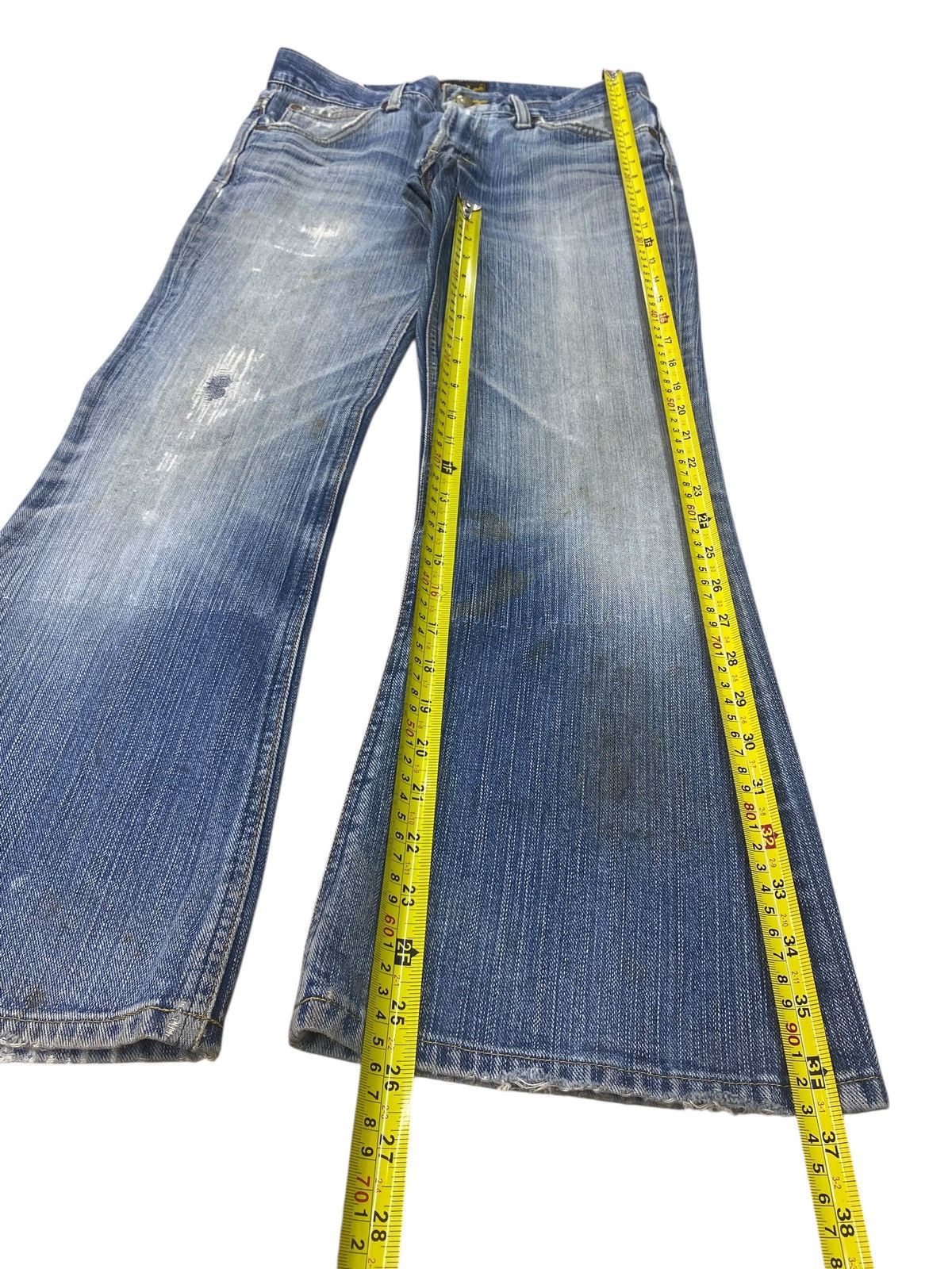 Lee Lee Riders Faded Wash Ripped Style Flare Jeans Size US 28 / EU 44 - 7 Thumbnail