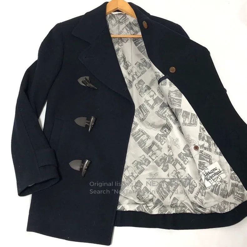 Vivienne Westwood Vivienne Westwood Vintage Horn Slanting扣Design Wool Overco Size M / US 6-8 / IT 42-44 - 3 Thumbnail