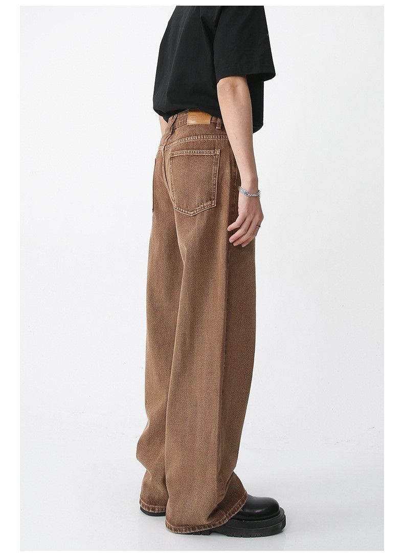Japanese Brand × Jean Brown loose simple retro casual denim trousers Size US 32 / EU 48 - 4 Thumbnail