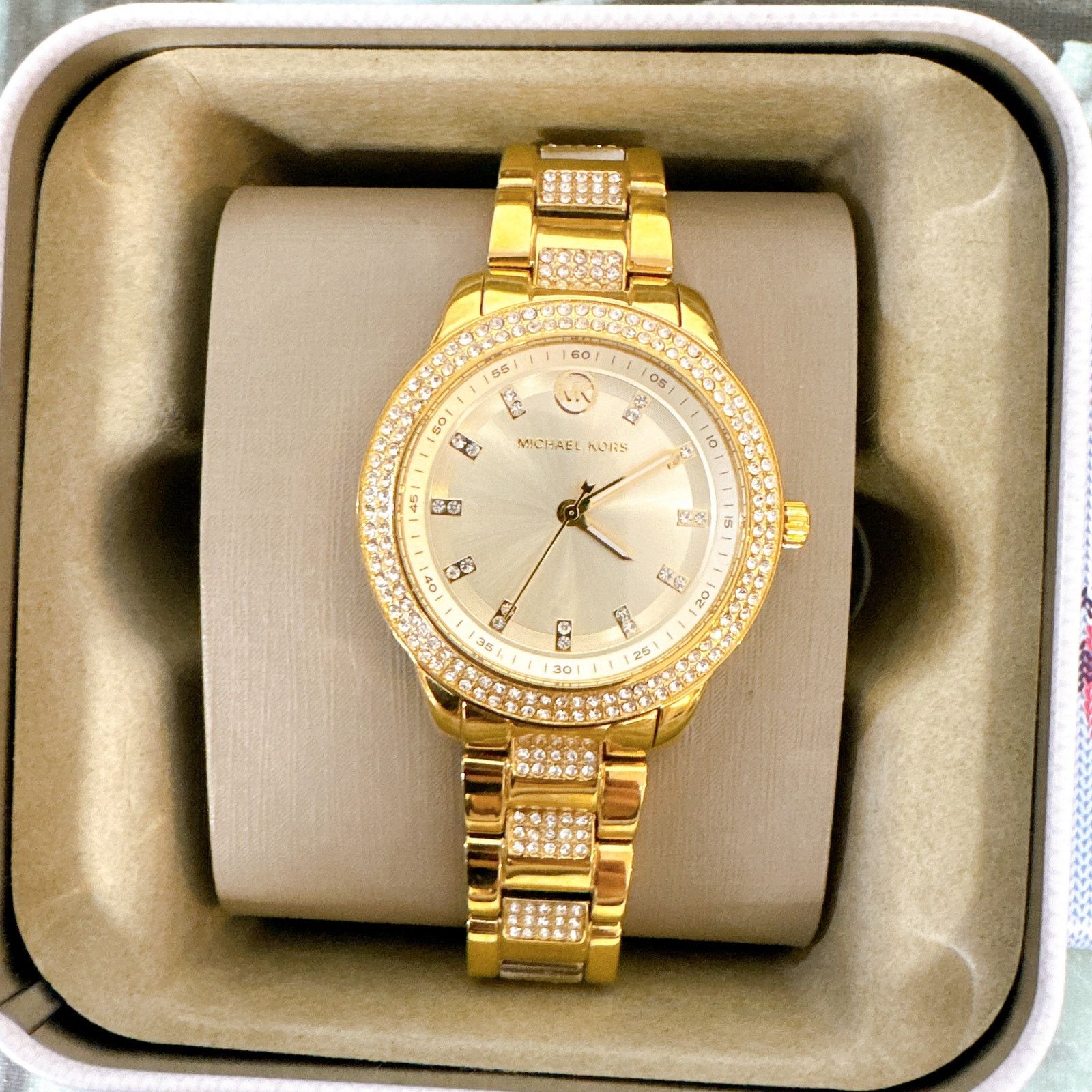 Michael Kors Michael Kors MK4575 Tibby Three-Hand Glitz Gold Steel Strap Size ONE SIZE - 2 Thumbnail