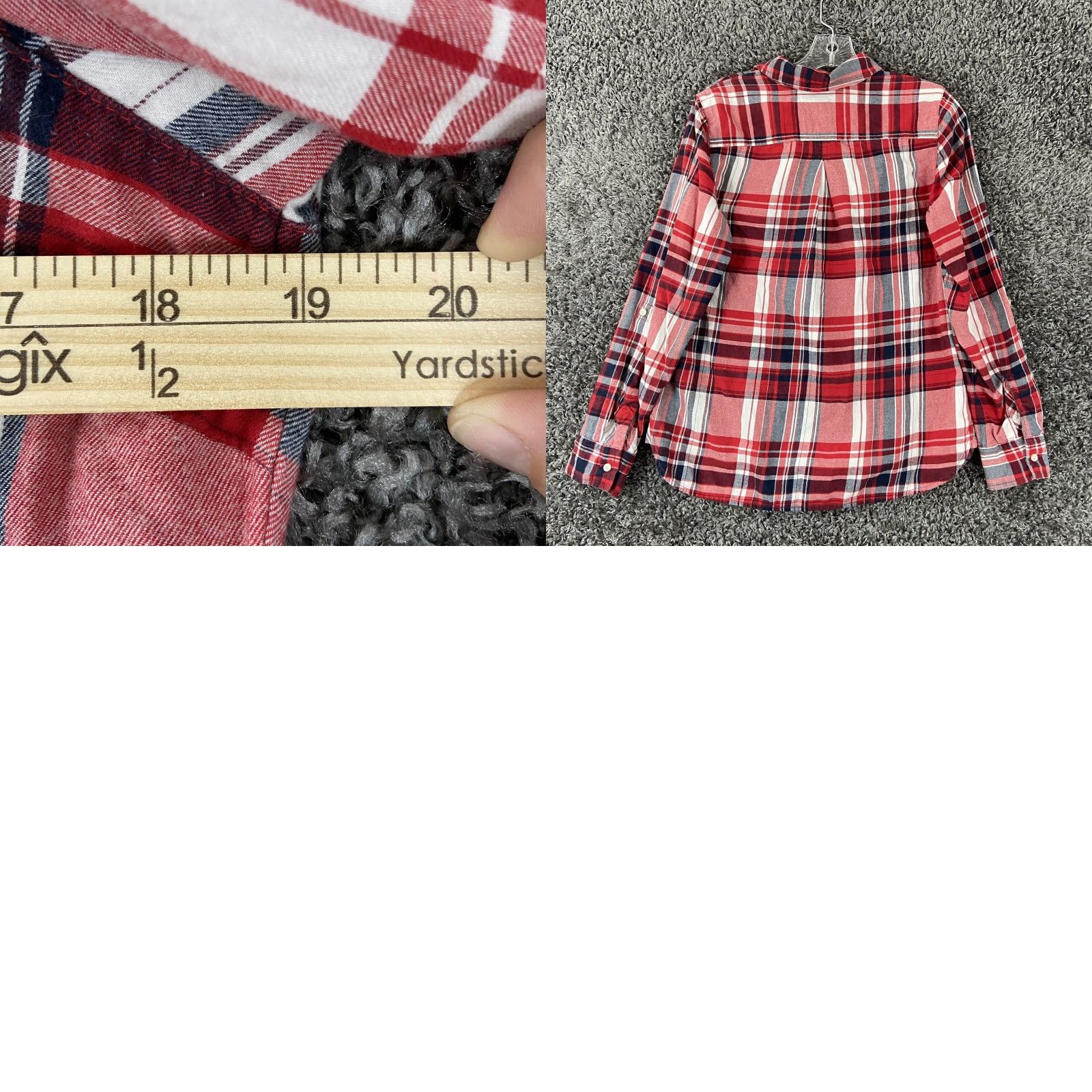 Tommy Hilfiger TOMMY HILFIGER Plaid Blouse Women’s M Long Sleeve Multicolor Pattern Size M / US 6-8 / IT 42-44 - 8 Thumbnail