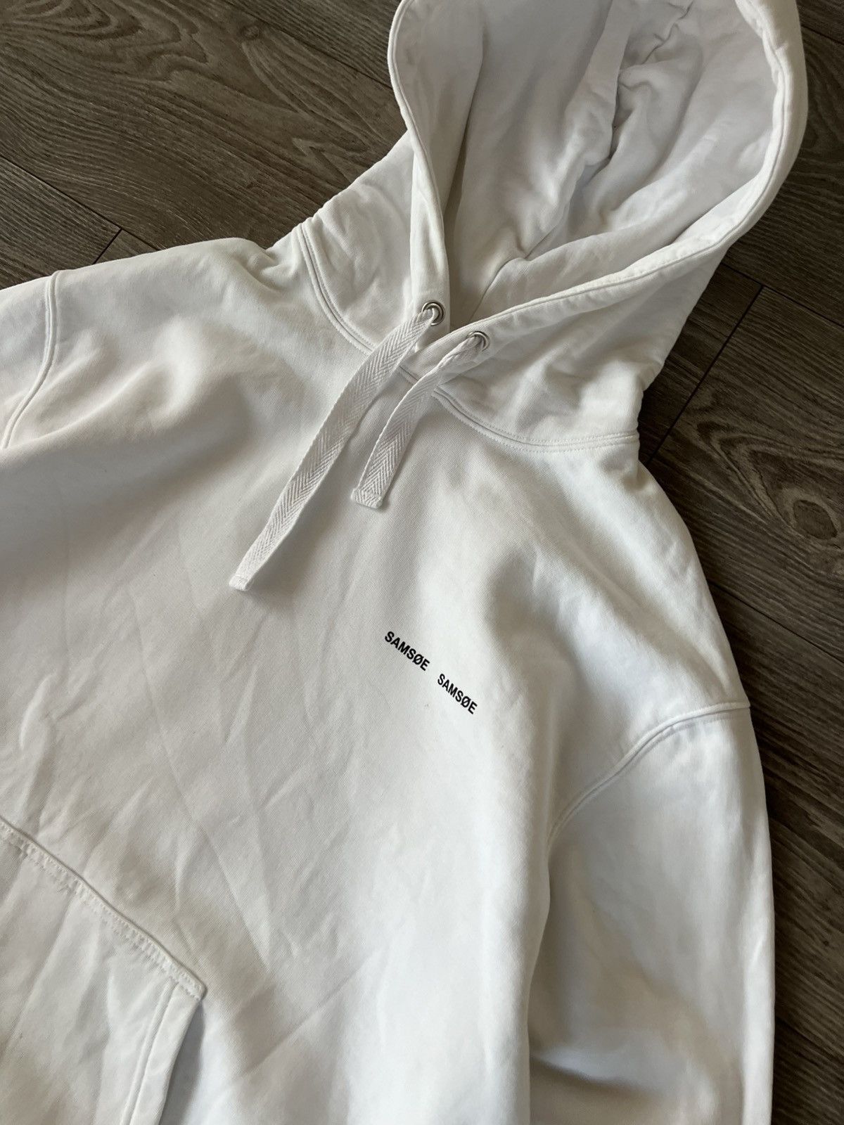 Samsoe Samsoe Samsoe Samsoe New Collection Printed Logo Basic White Hoodie Size US L / EU 52-54 / 3 - 17 Thumbnail