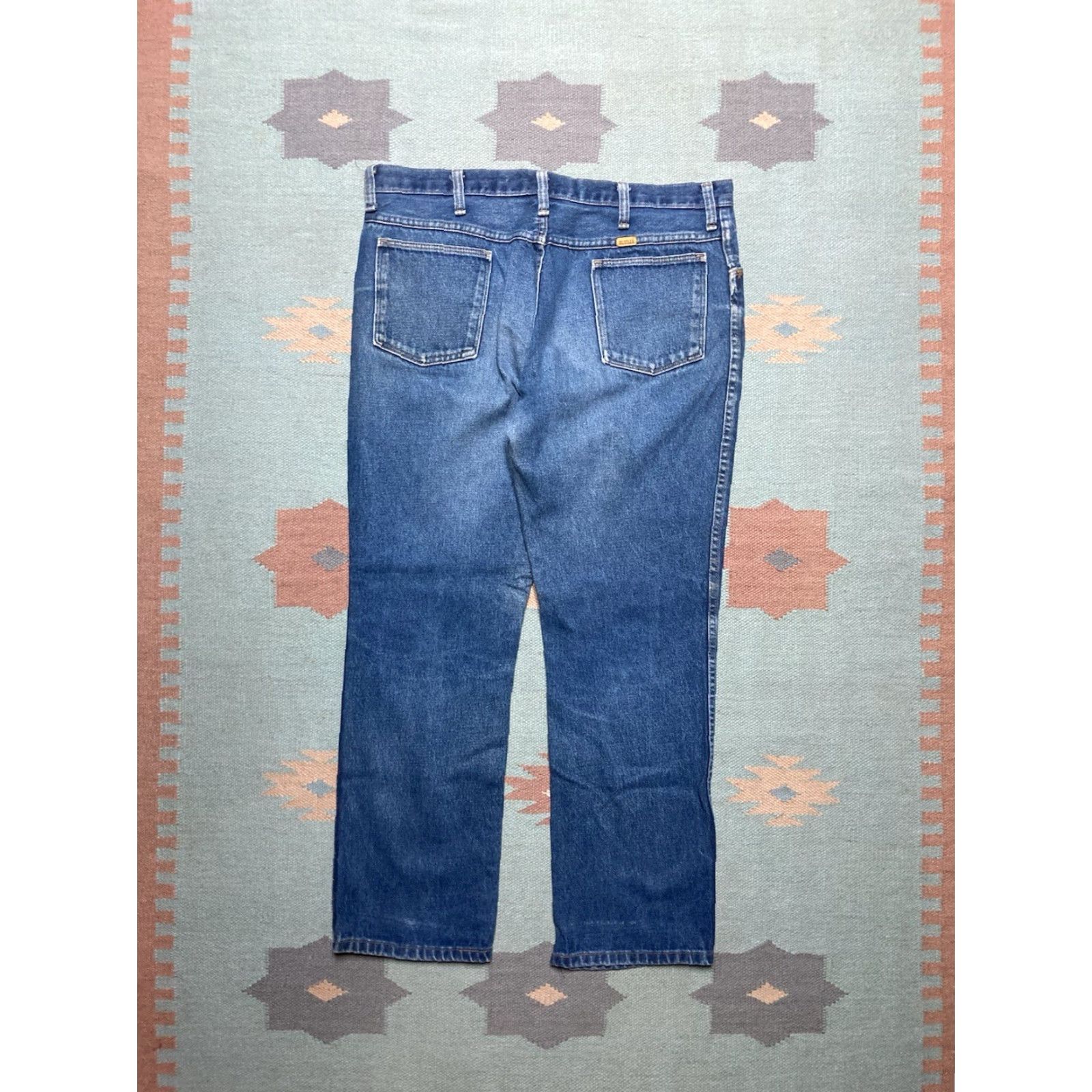 Denime VINTAGE Rustler Jeans Men 37x30 Blue Denim Straight USA 80s Talon Jeans Straight Leg Inseam 30 Inseam 30 Mens Blue Size US 37 - 7 Thumbnail