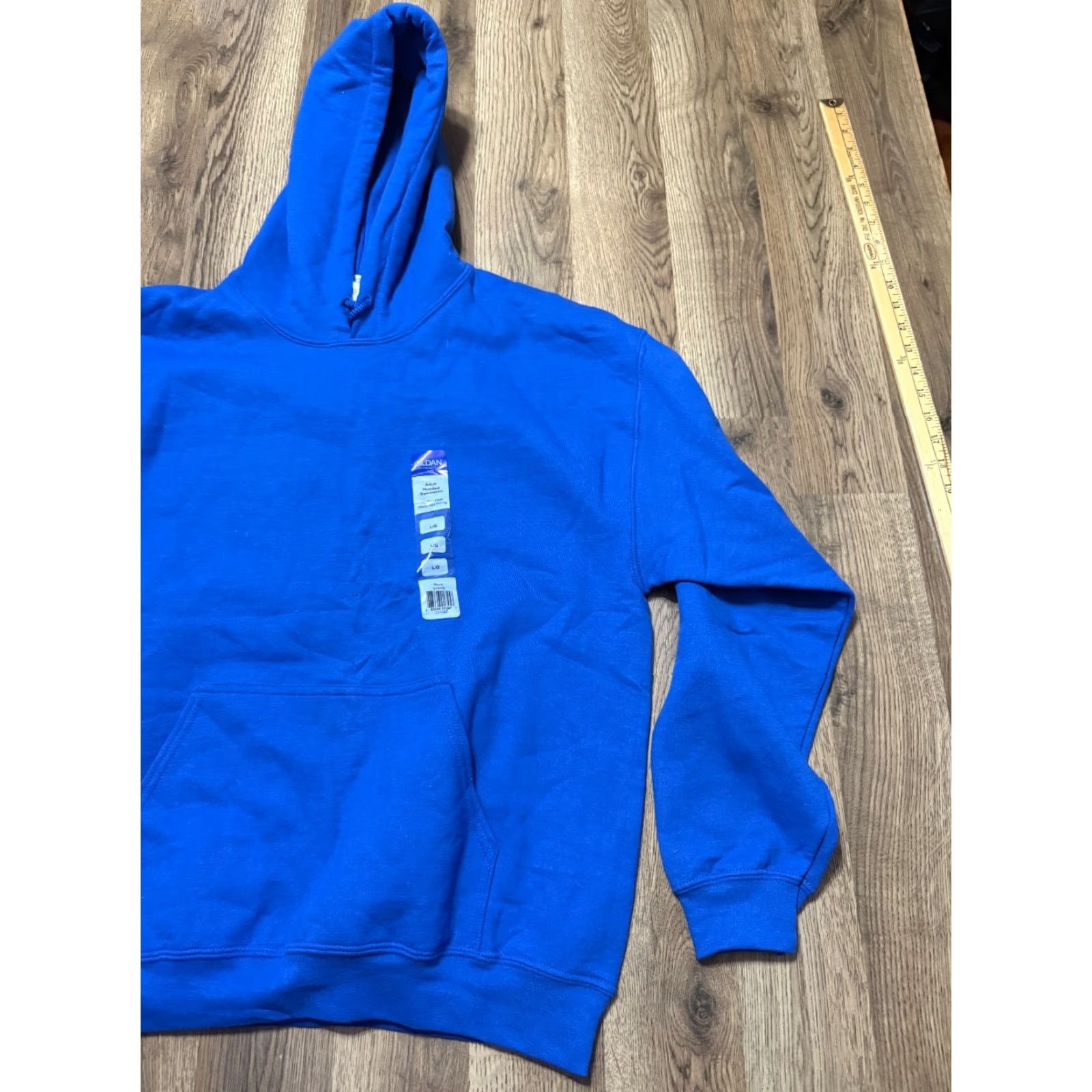 Gildan Gildan Sweatshirt, Men's Large, Blue, Pullover, Hooded, Long Sleeve, NWT, Solid, Fleece, Regular Fit Size US L / EU 52-54 / 3 - 3 Thumbnail