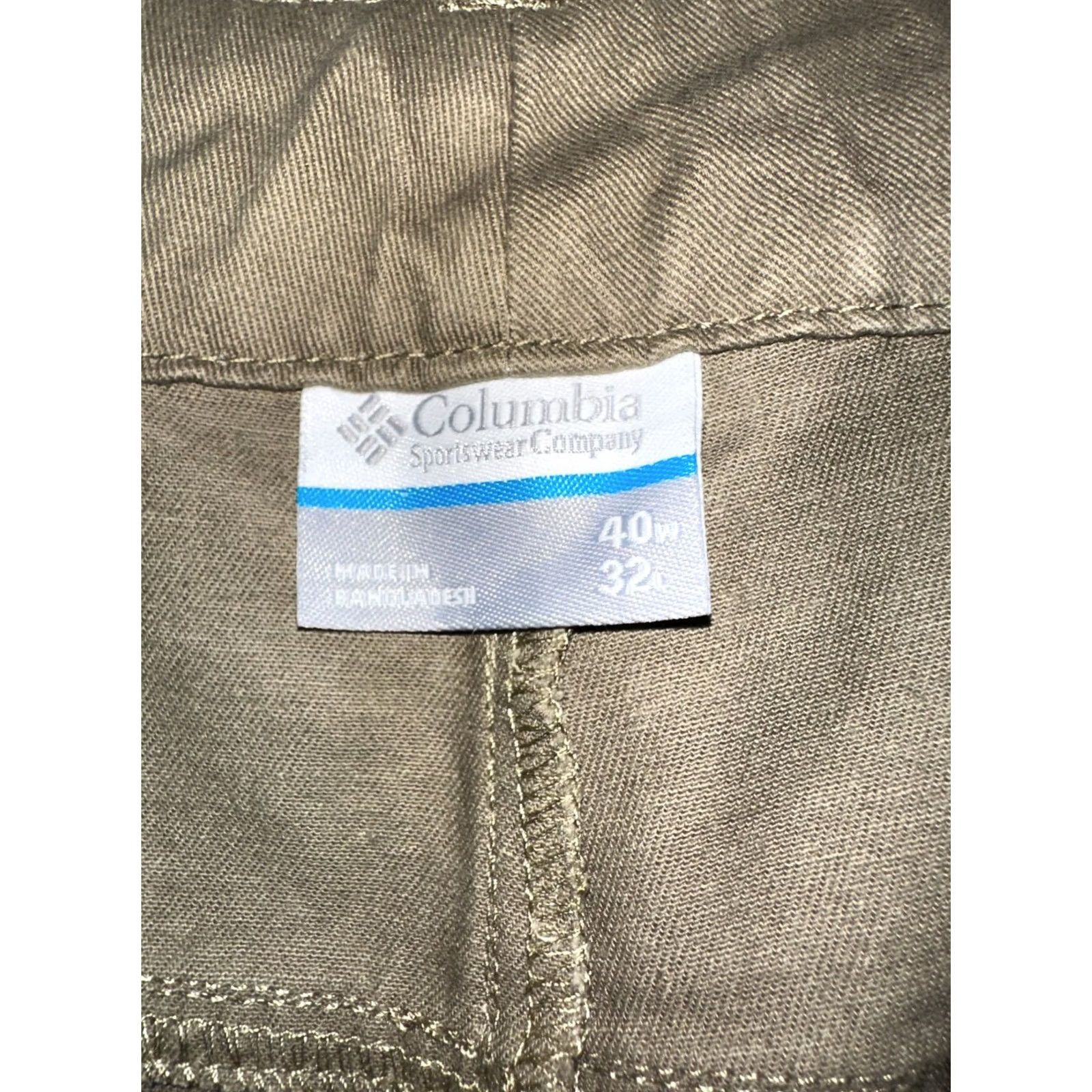 Vintage Columbia Pants Mens 40 Regular Fit Khaki Cotton Flat Front 5 Pockets Straight Brown Size US 40 / EU 56 - 5 Thumbnail
