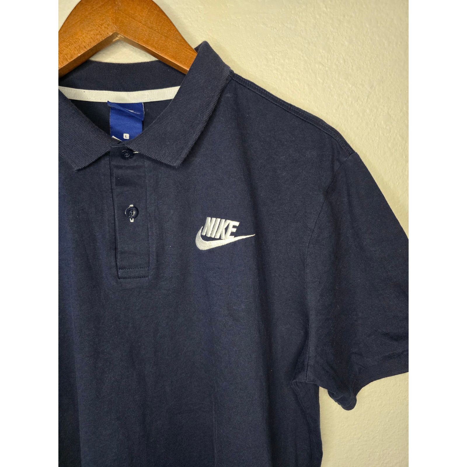 Nike Y2K Nike Polo Blue Shirt Men’s Large Blue 2000s Large Size US L / EU 52-54 / 3 - 2 Thumbnail