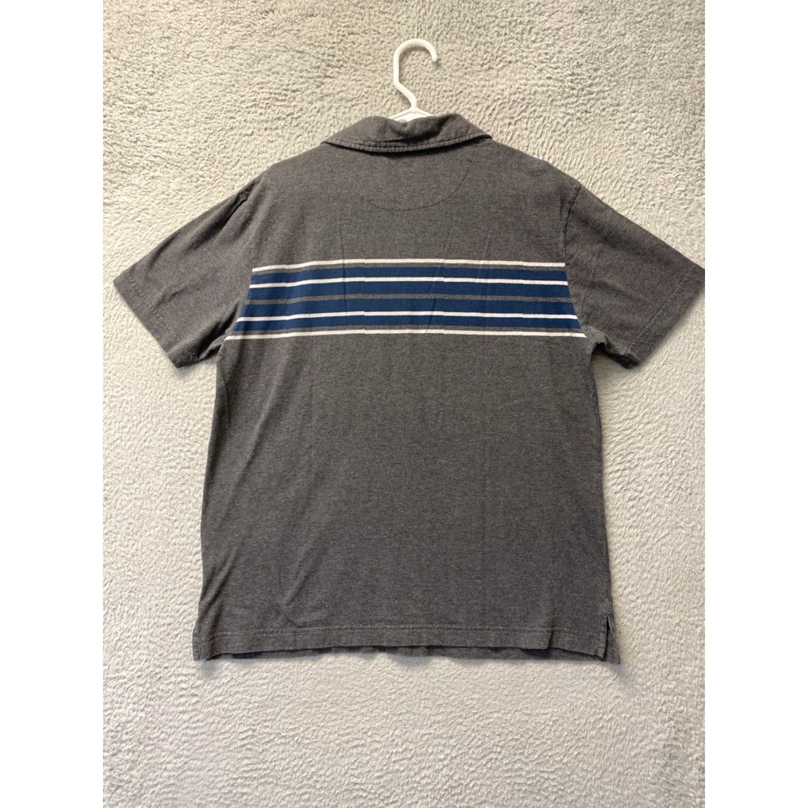 Gap GAP Polo Shirt Men L Short Sleeve Gray 100% Cotton Classic Fit Striped Golf Rugby Walking Logo Preppy Retro Size US L / EU 52-54 / 3 - 7 Thumbnail