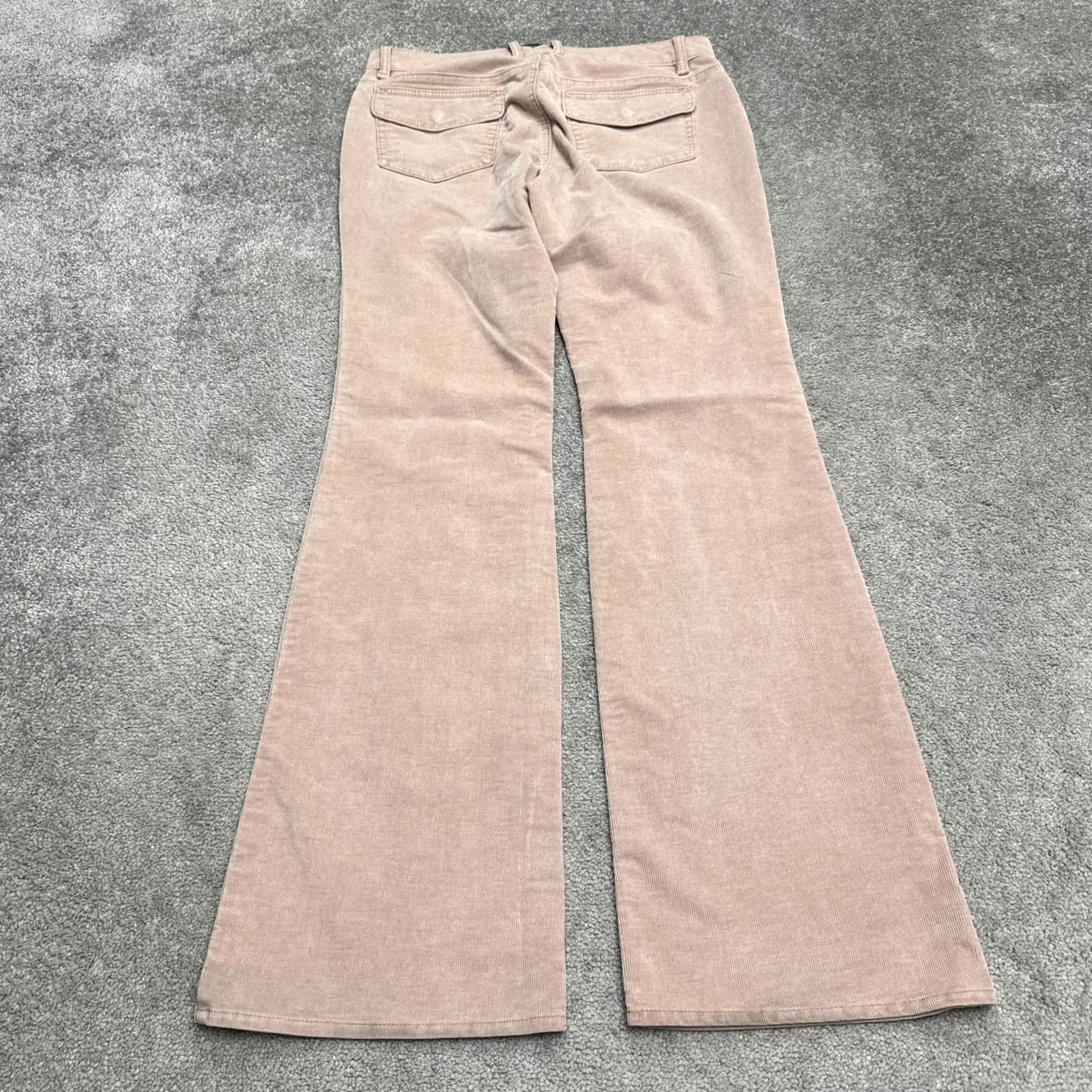 Gap Gap Corduroy Pants Womens 10 Long Pink Mid Rise Stretch Casual Y2K Flared Leg Size 32" / US 10 / IT 46 - 2 Thumbnail