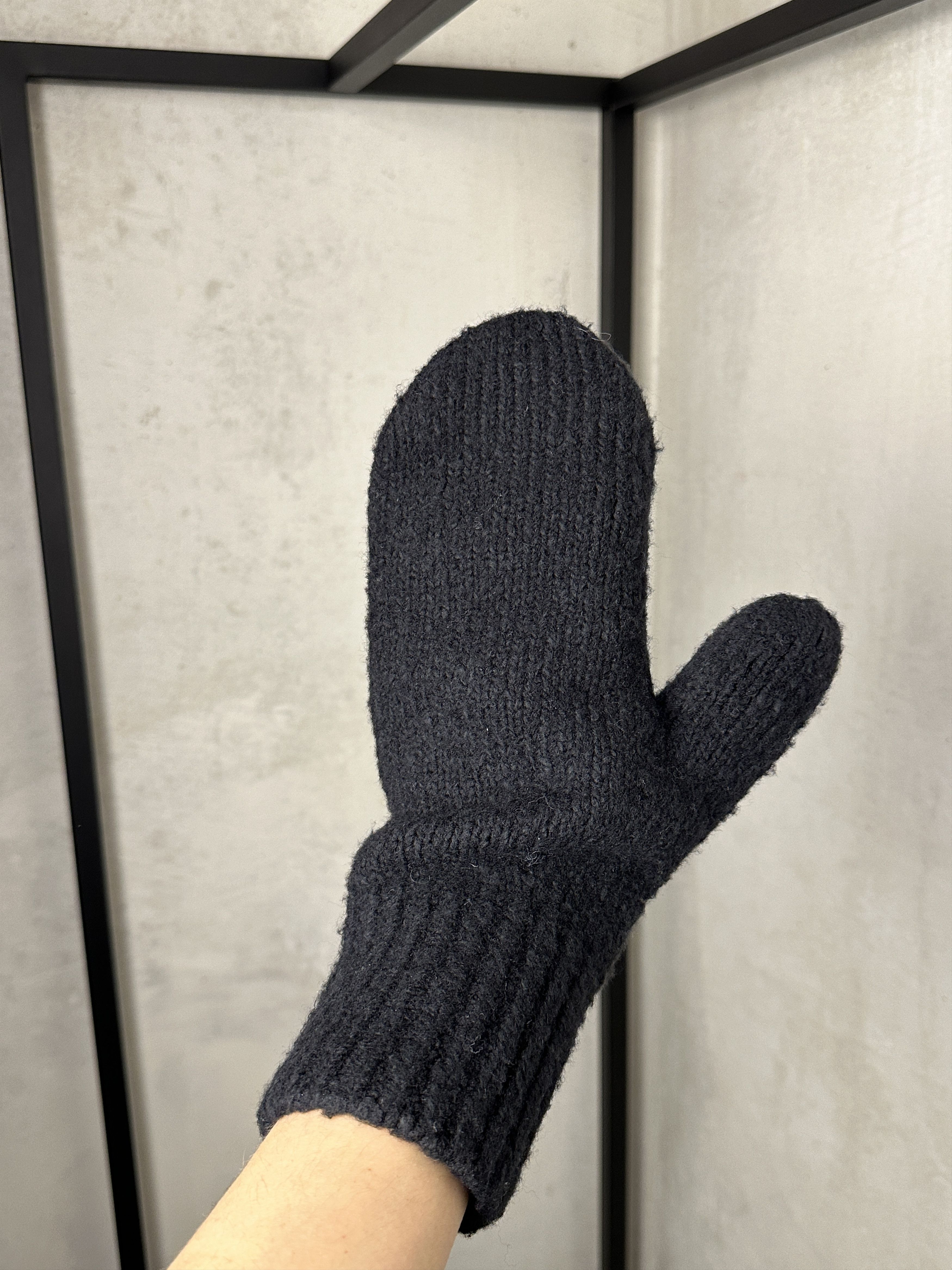 Acne Studios Acne Studios Wool Black Gloves Size ONE SIZE - 4 Thumbnail