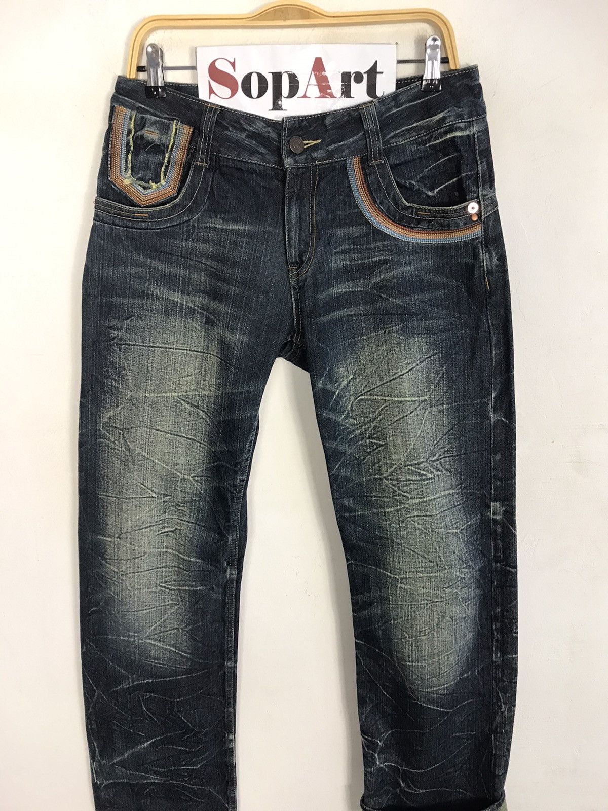 Japanese Brand × Vintage Vintage Japanese Brand Design Lightning Denim Jeans Size US 32 / EU 48 - 3 Thumbnail