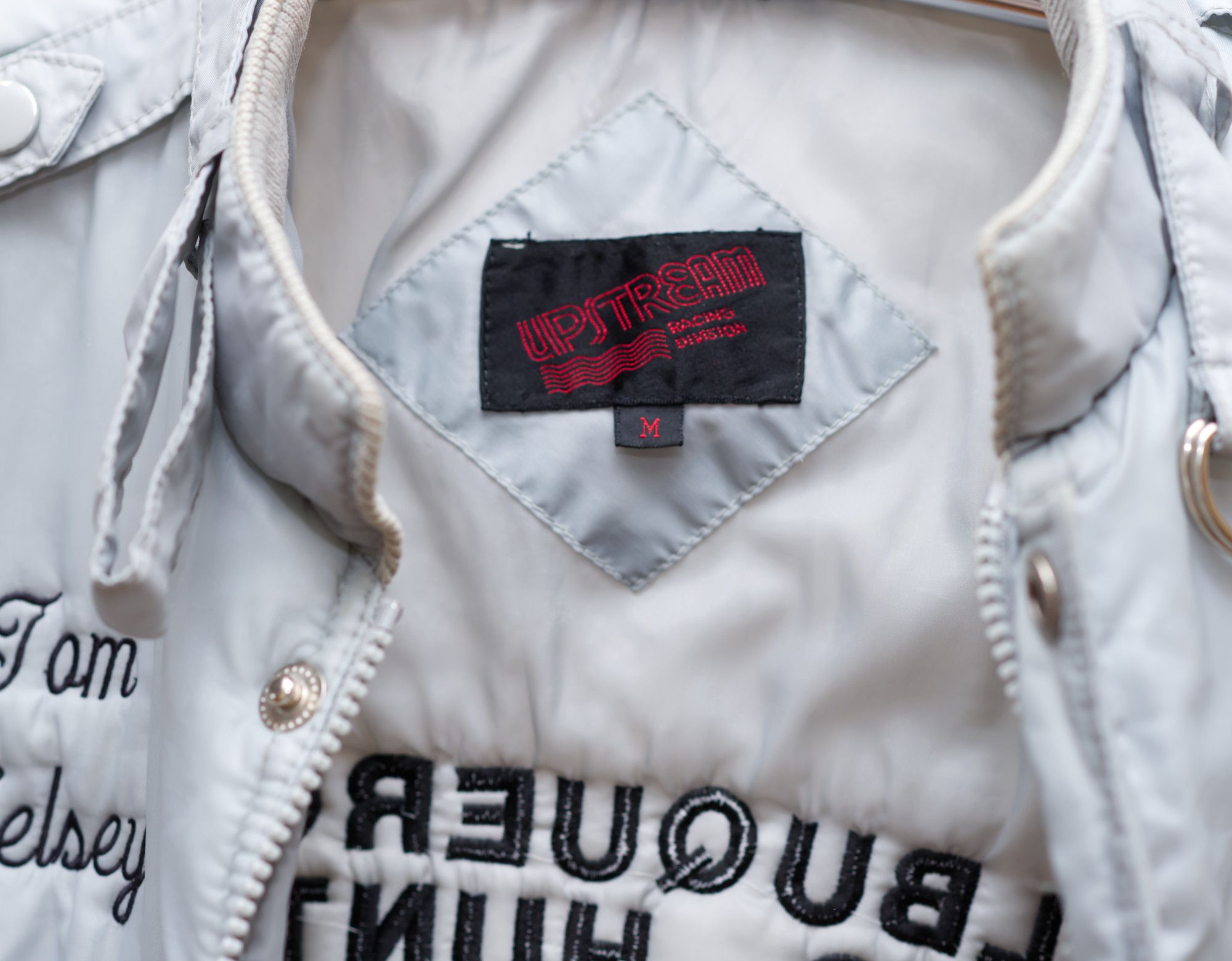 Other Vintage 1980s Embroidered Gray Bomber Jacket | Medium Size US M / EU 48-50 / 2 - 8 Thumbnail