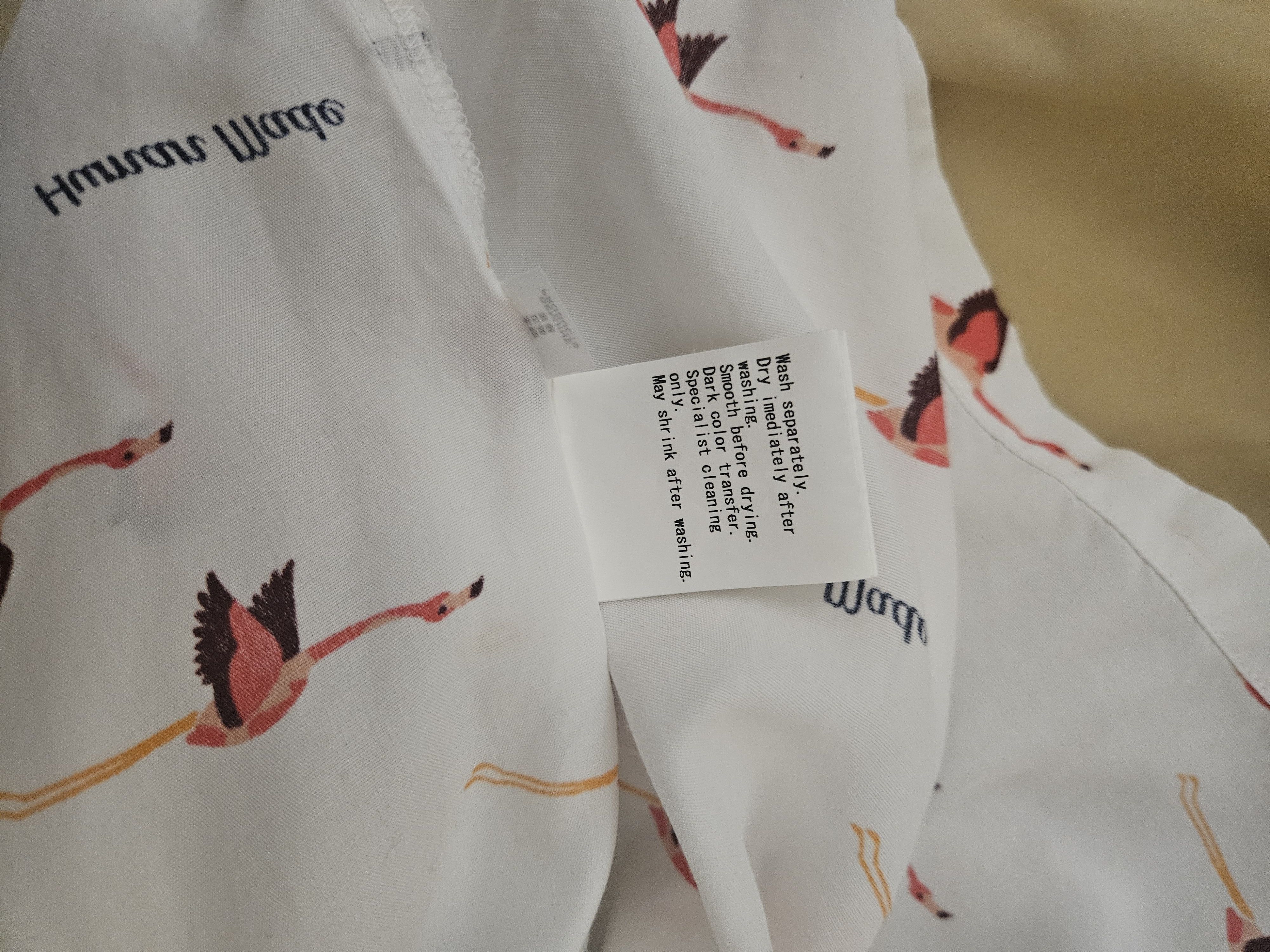 Human Made Human Made Flamingo White Open Collar Shirts Size US L / EU 52-54 / 3 - 5 Thumbnail