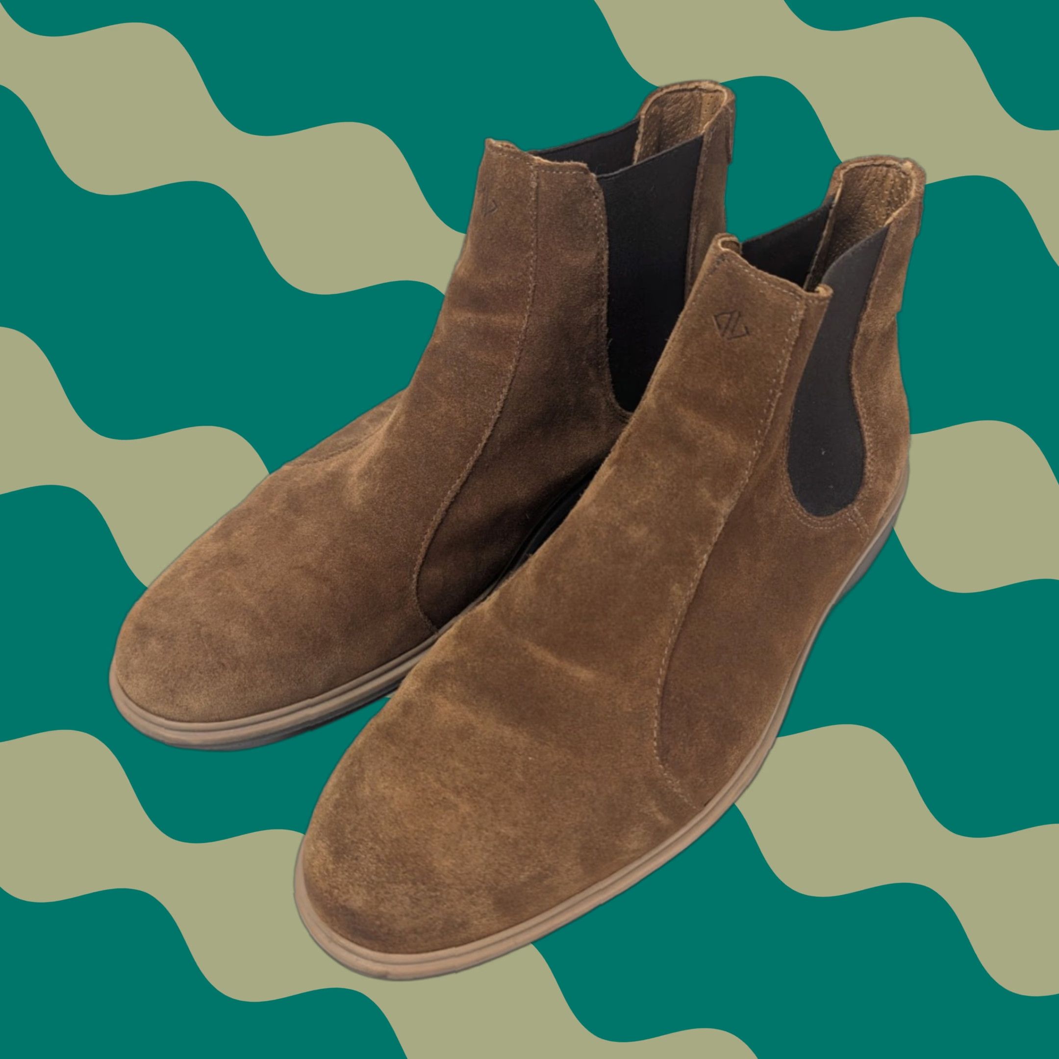 Lumberjack Amberjack Chelsea Boot Men Size 12 Grizzly Brown Suede Leather Lining Insole Outsole Handmade Winter Comfortable Leather Chelsea Boots Mens Size US 12 / EU 45 - 1 Thumbnail