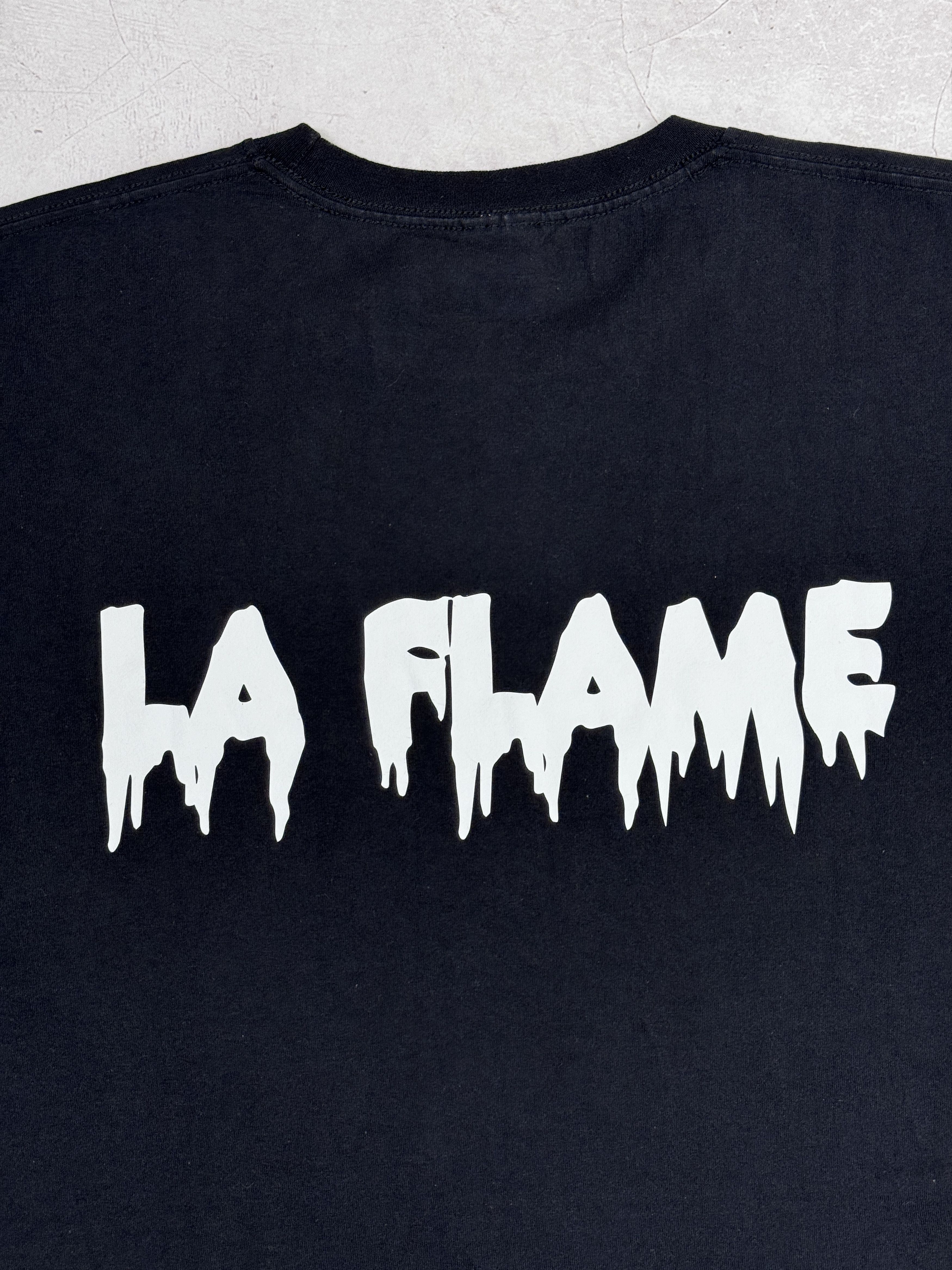 Band Tees × Fruit Of The Loom Travis Scott LA FLAME Tour T-Shirt LS by Fruit Of The Loom Size US XL / EU 56 / 4 - 18 Thumbnail