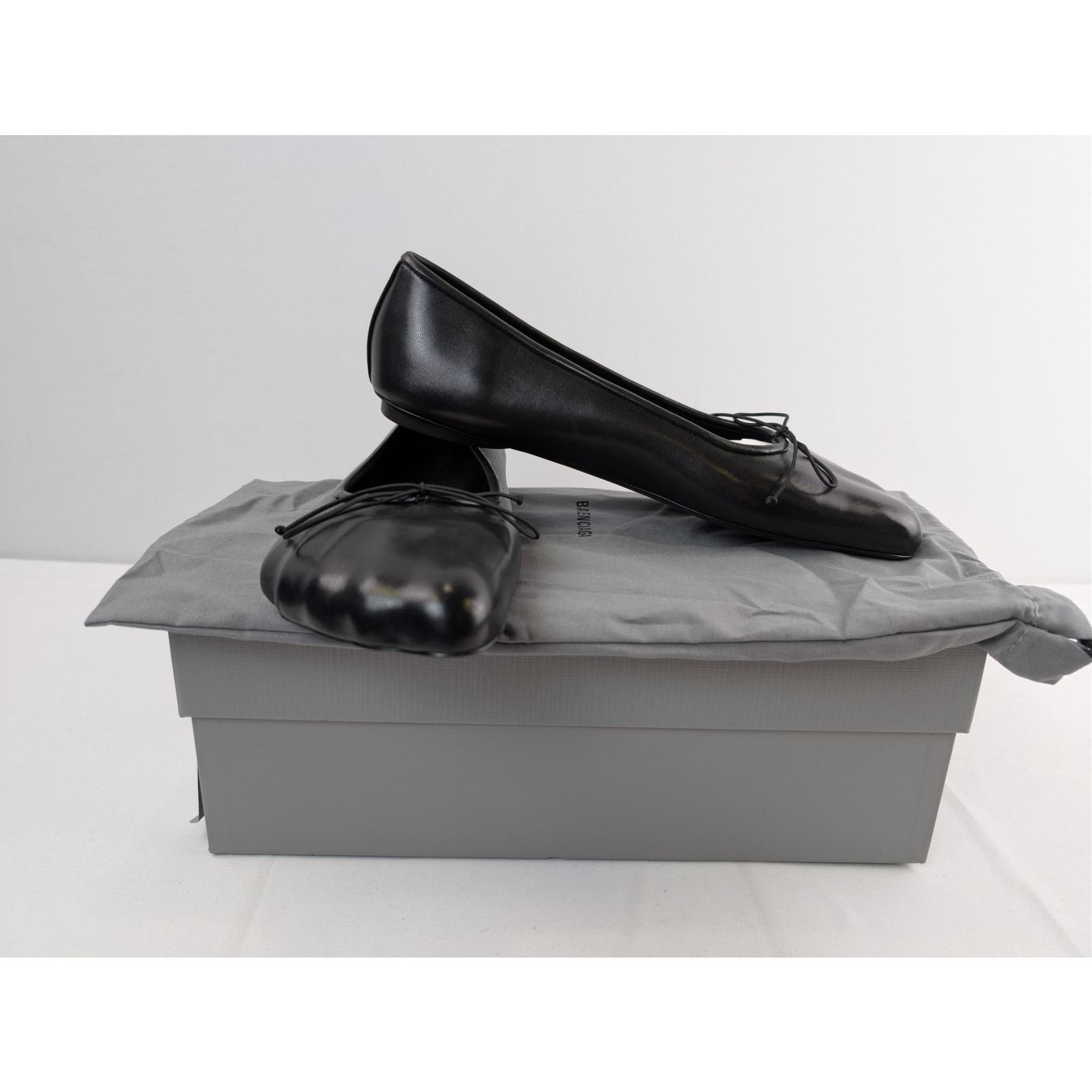 o1rshd1 Shiny Soft Sheepskin Anatomic Ballerina Boots Black