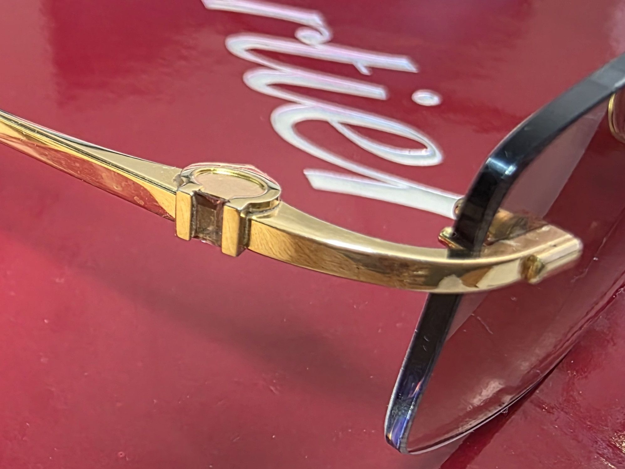 Cartier Luxury Cartier Pink Sapphire Sunglasses 17309 Size ONE SIZE - 2 Thumbnail