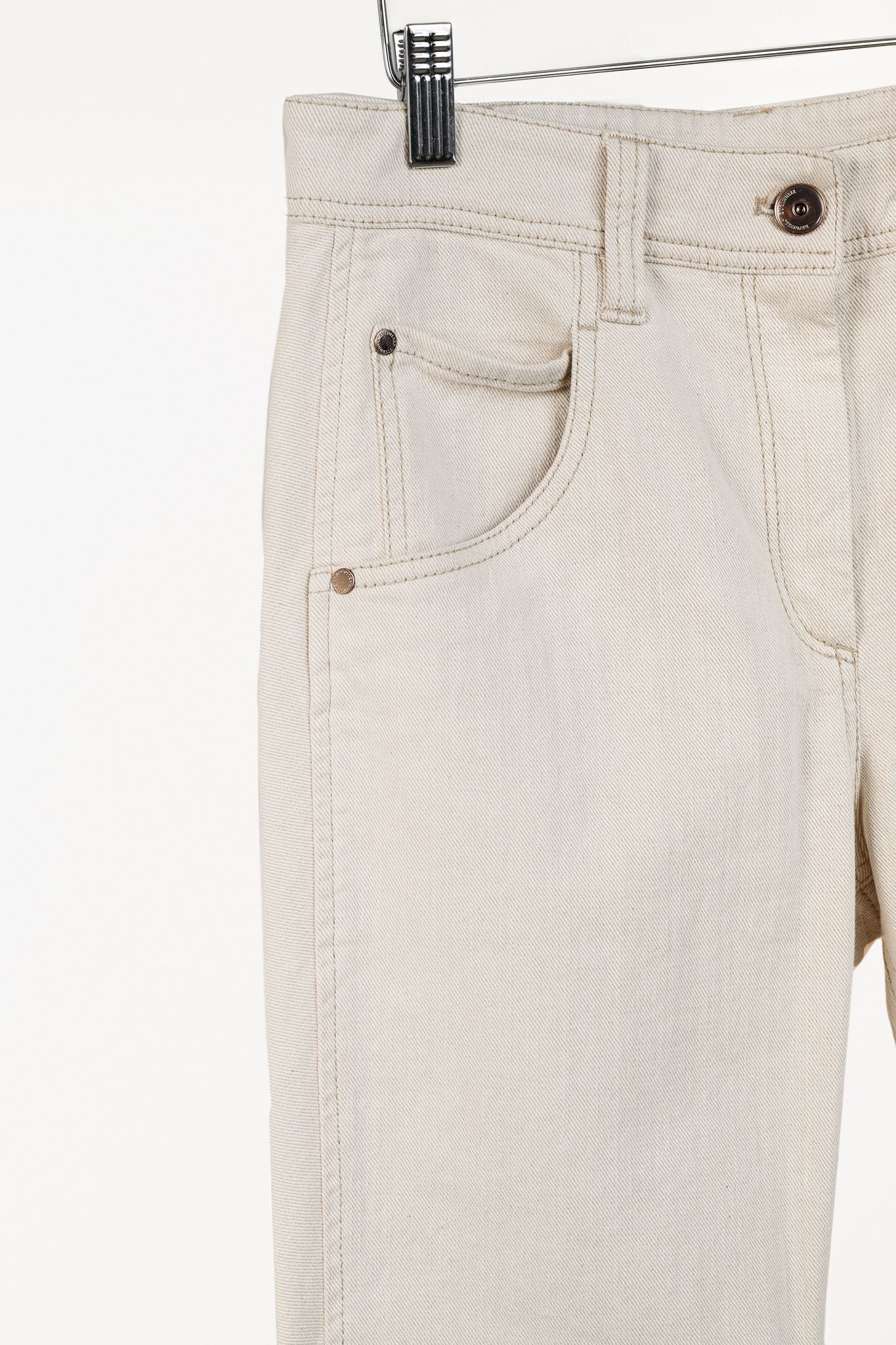 Brunello Cucinelli Brunello Cucinelli SS/20 Monili-Bead Distress-Cuff Jeans Size 28" / US 6 / IT 42 - 4 Thumbnail