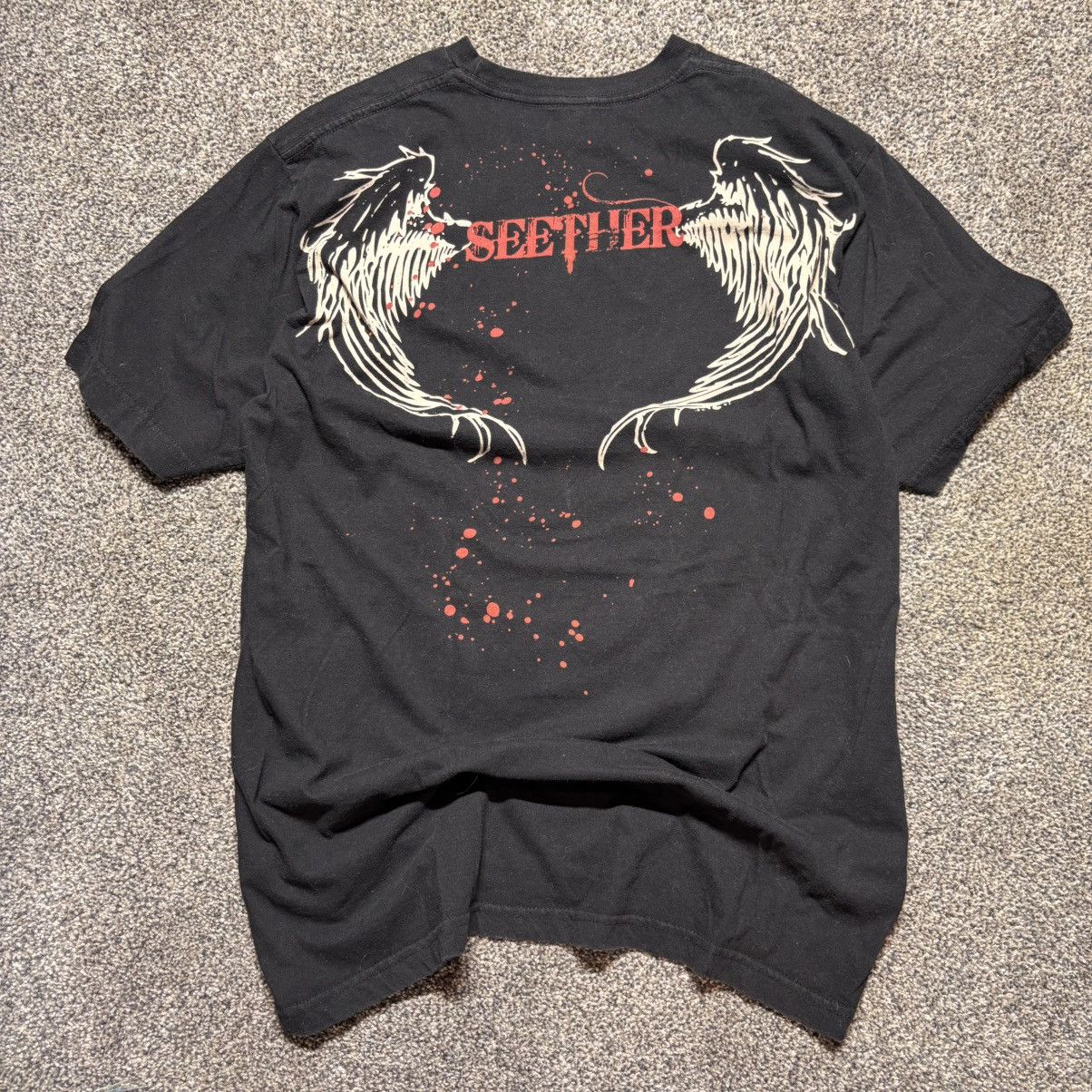 Next Level Apparel Vintage Y2K Seether “Good and Evil” Tee Size US L / EU 52-54 / 3 - 3 Thumbnail
