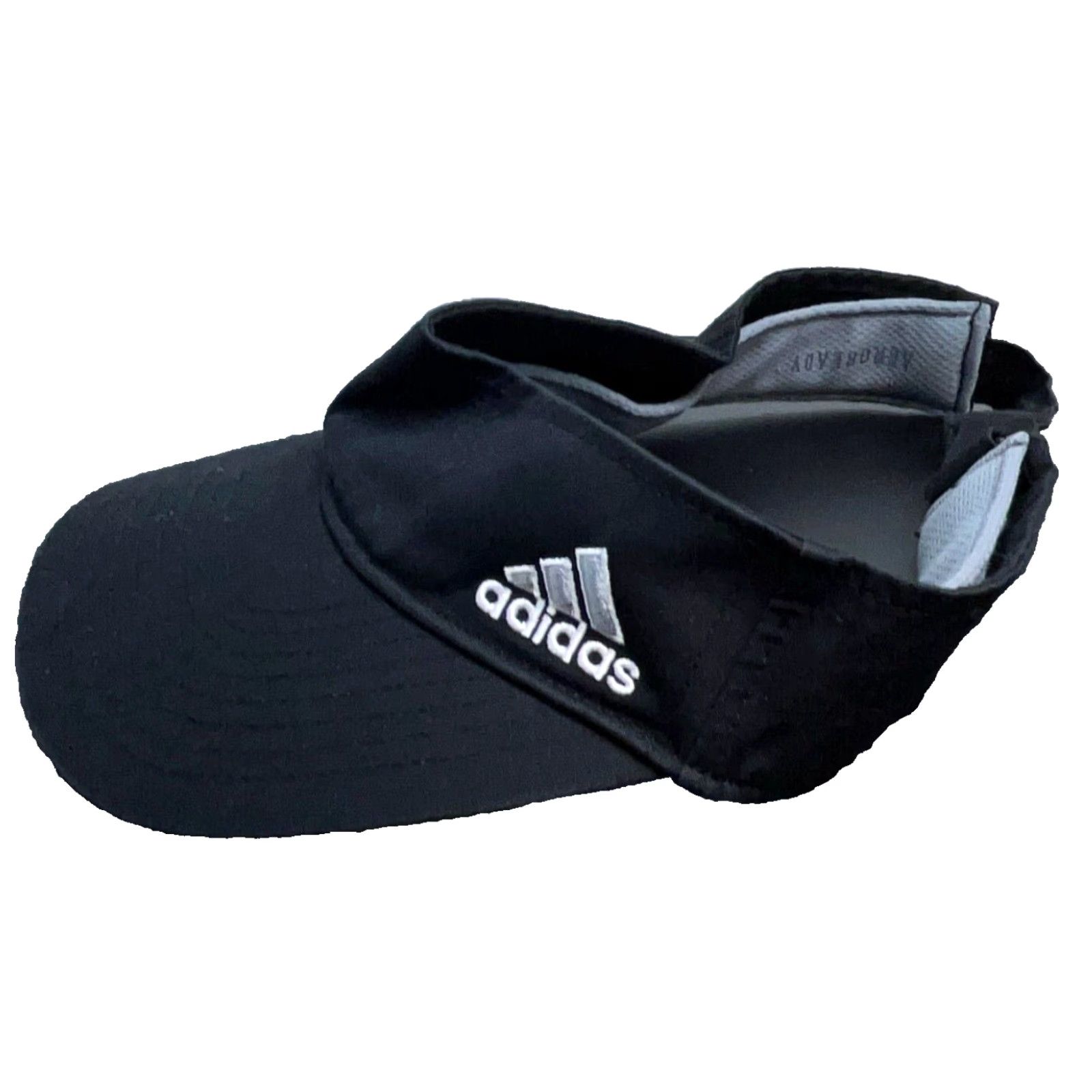 Adidas Adidas Hat Cap Sun Visor Strap Back Black Logo Golf Clima Lite Visor Mens One Size Adjustable Lightweight Breatherible Twill Casual Sports Modern Logo Size ONE SIZE - 5 Thumbnail
