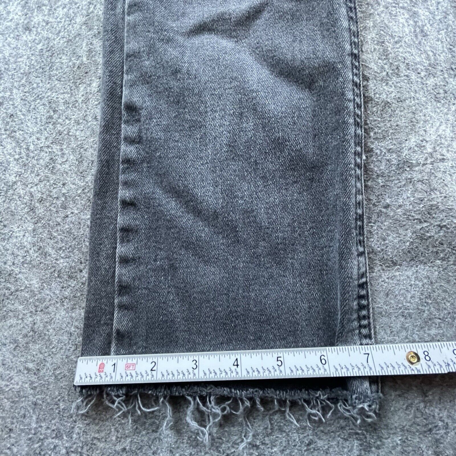 Bdg BDG Jeans Womens 26 Grey High Rise Kick Flare Crop Raw Fray Size 26" / US 2 / IT 38 - 4 Thumbnail