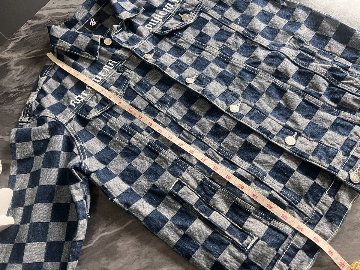 Rocawear Roca Wear : Check Board Pattern Denim Jacket Size US M / EU 48-50 / 2 - 16 Thumbnail