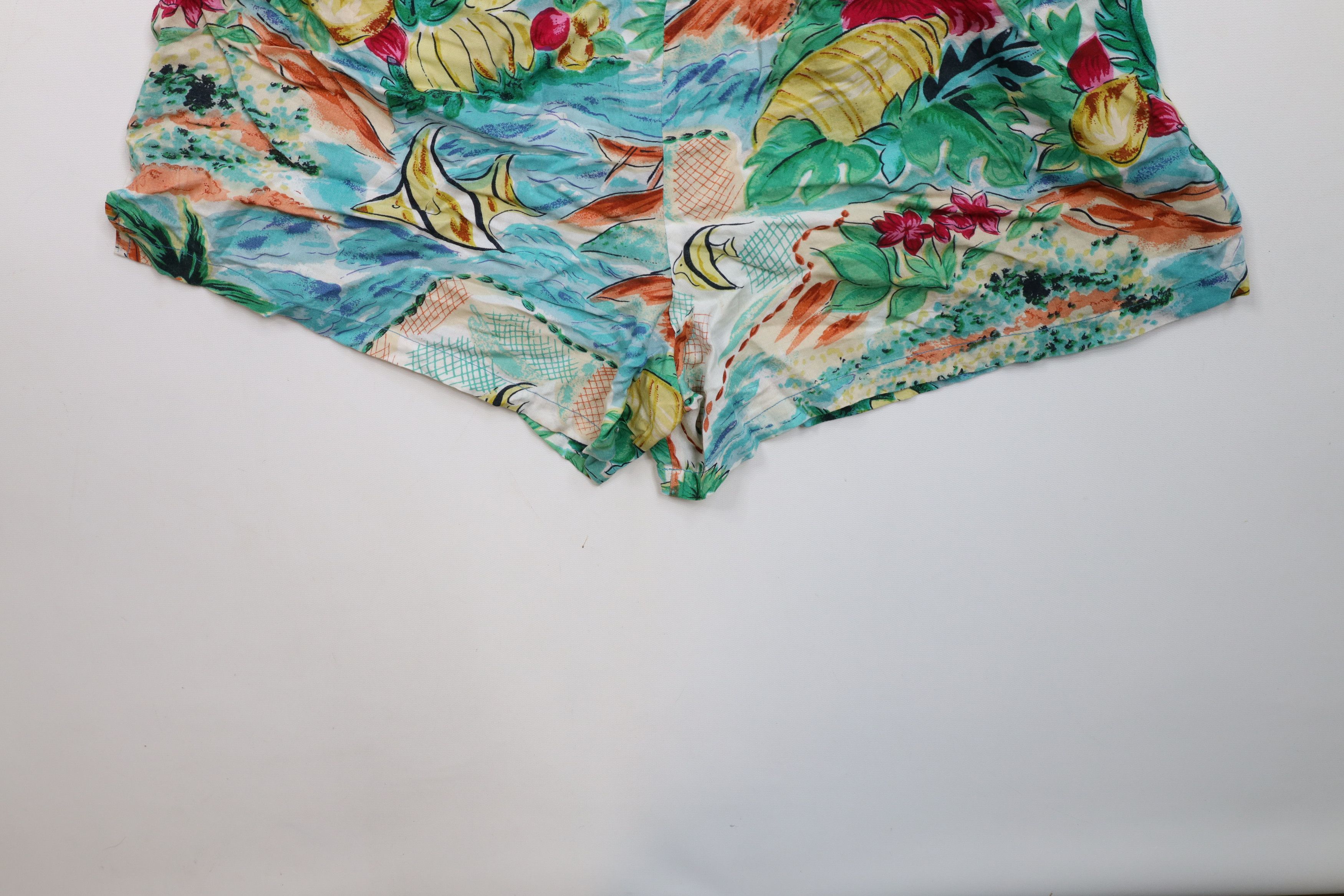 Vintage Vintage 90s Streetwear Pineapple Sailing Beach Surf Shorts Size 28" / US 6 / IT 42 - 11 Thumbnail